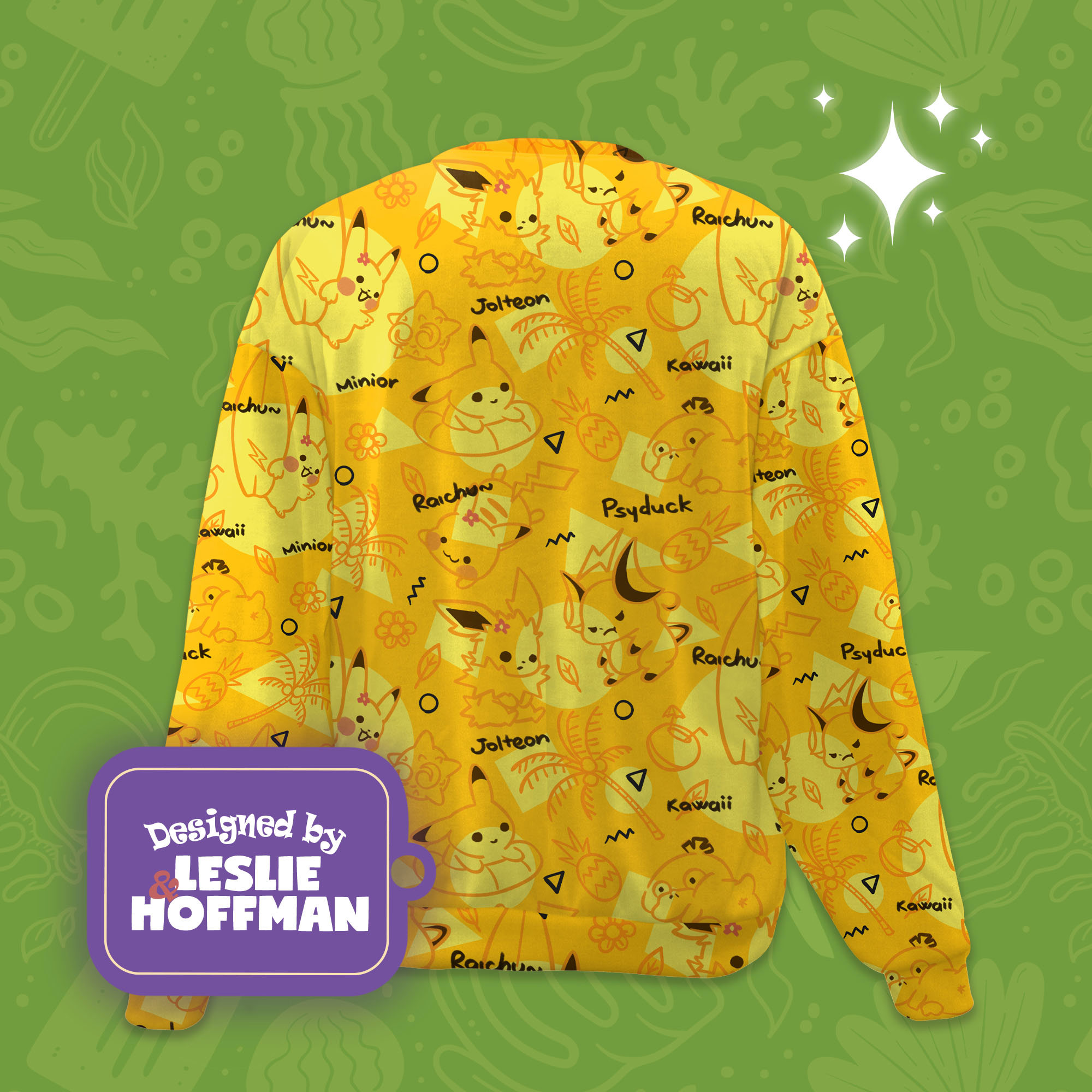 Pikachu yellow electric pokemon sweatshirt