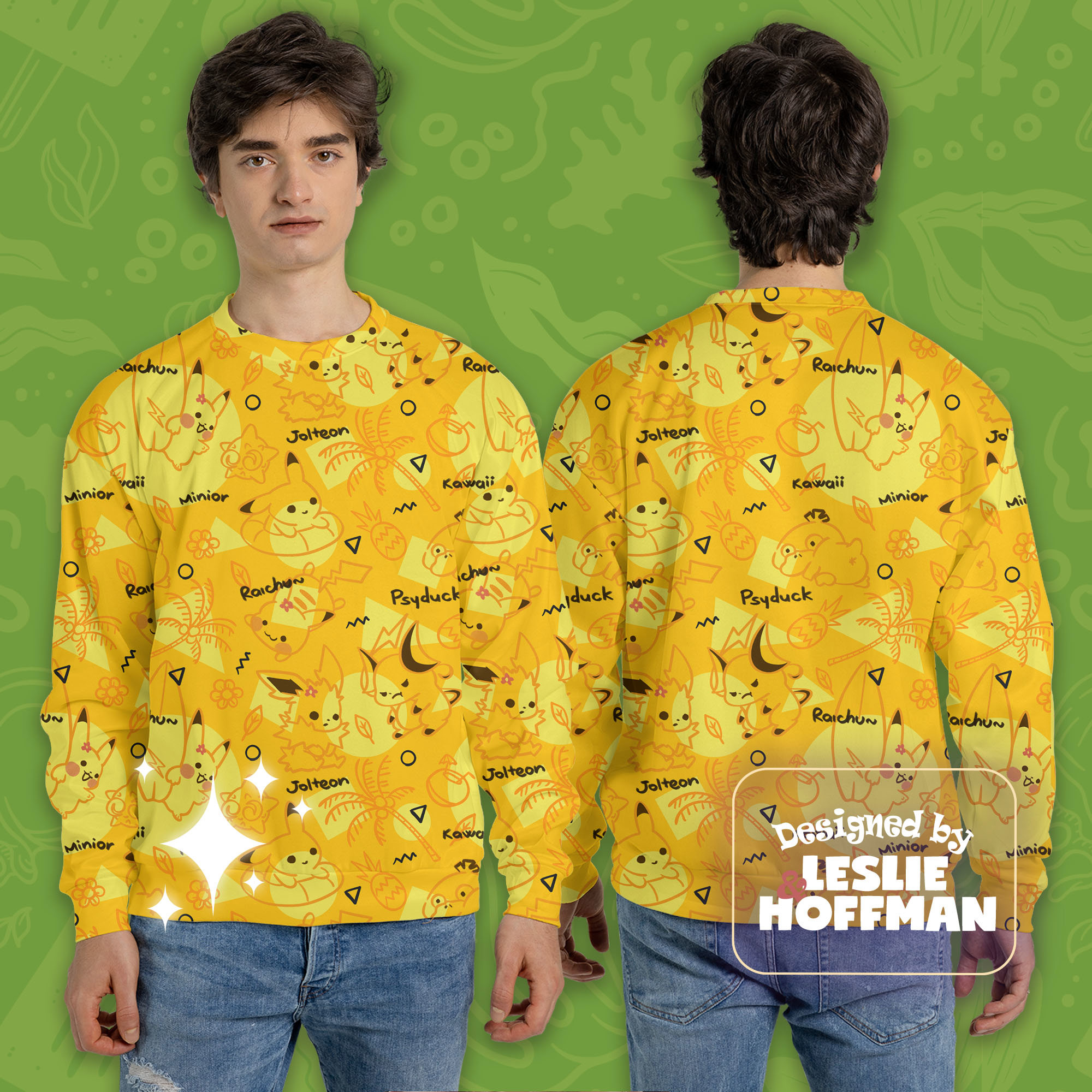 Pikachu yellow electric pokemon sweatshirt