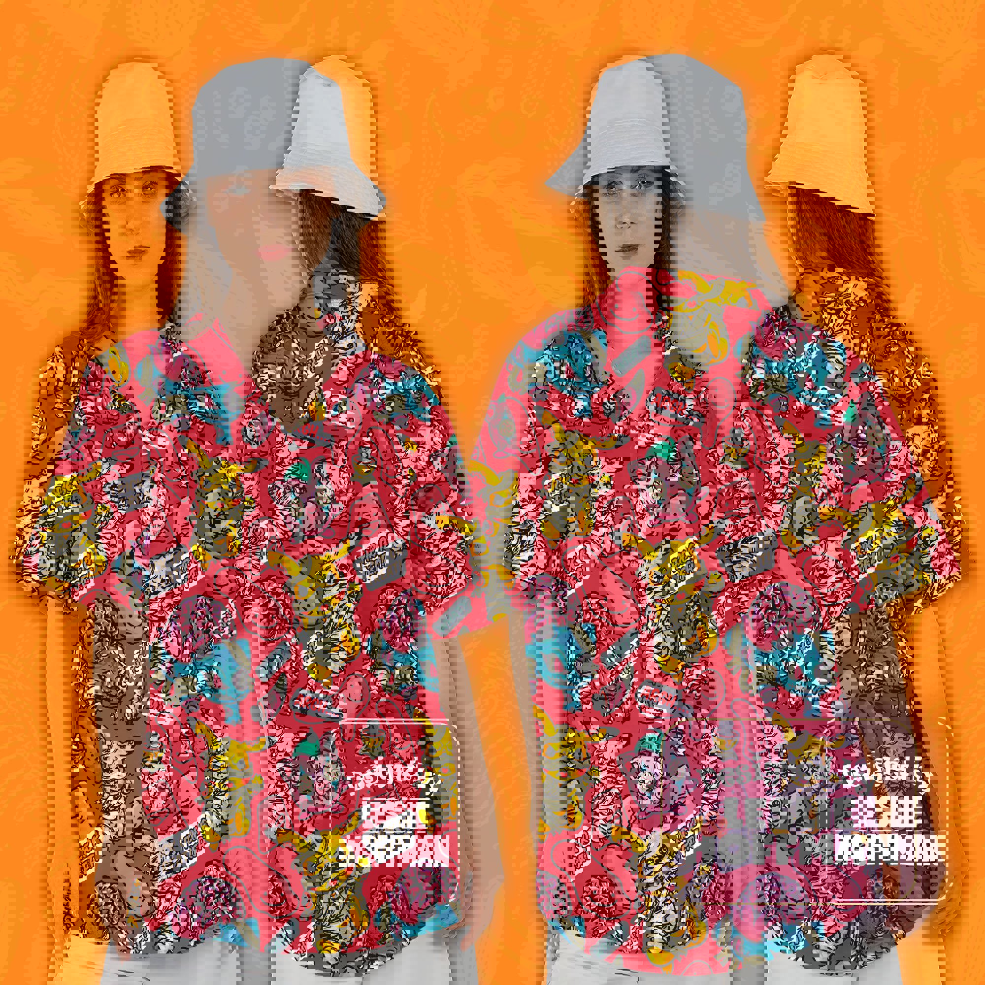 Pikachu Zombie Jocker Red Hawaiian Shirt - Electric Pokemon Button Up Shirt