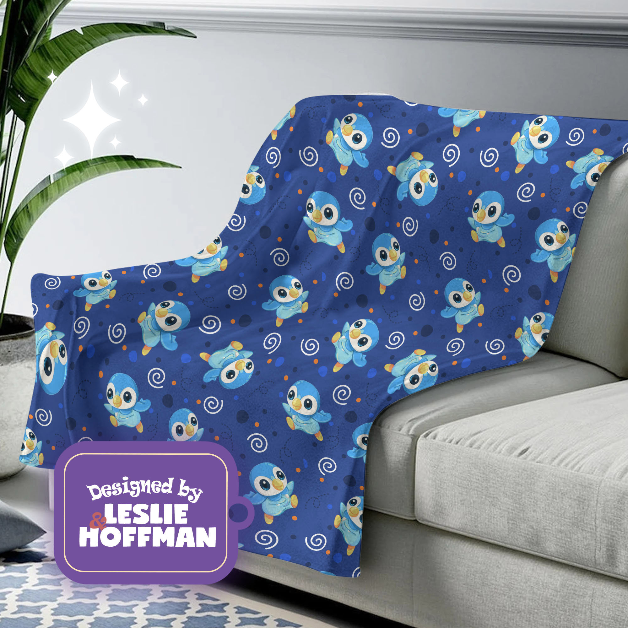 Piplup Pokemon Fleece Blanket
