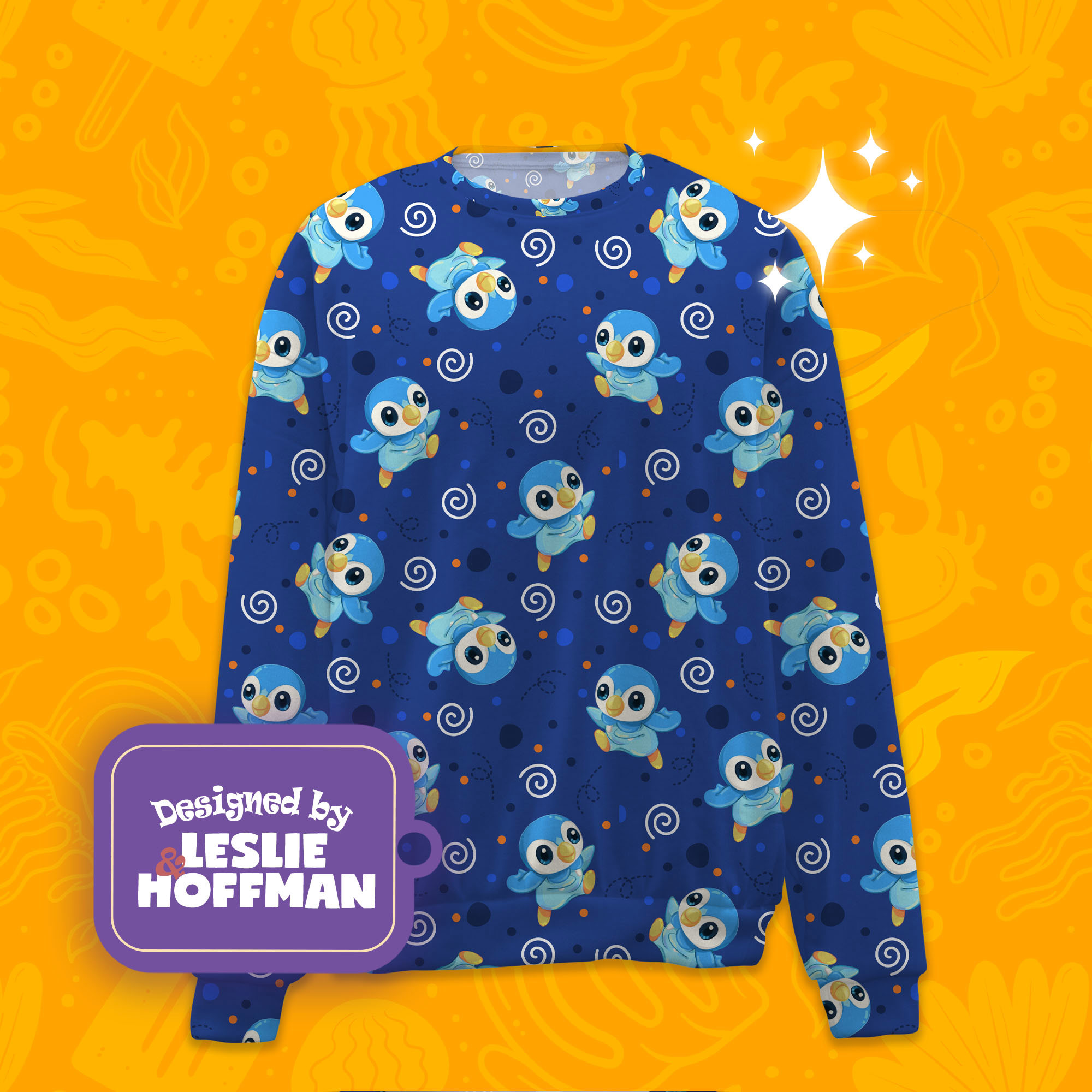 Piplup water pokemon sweatshirts