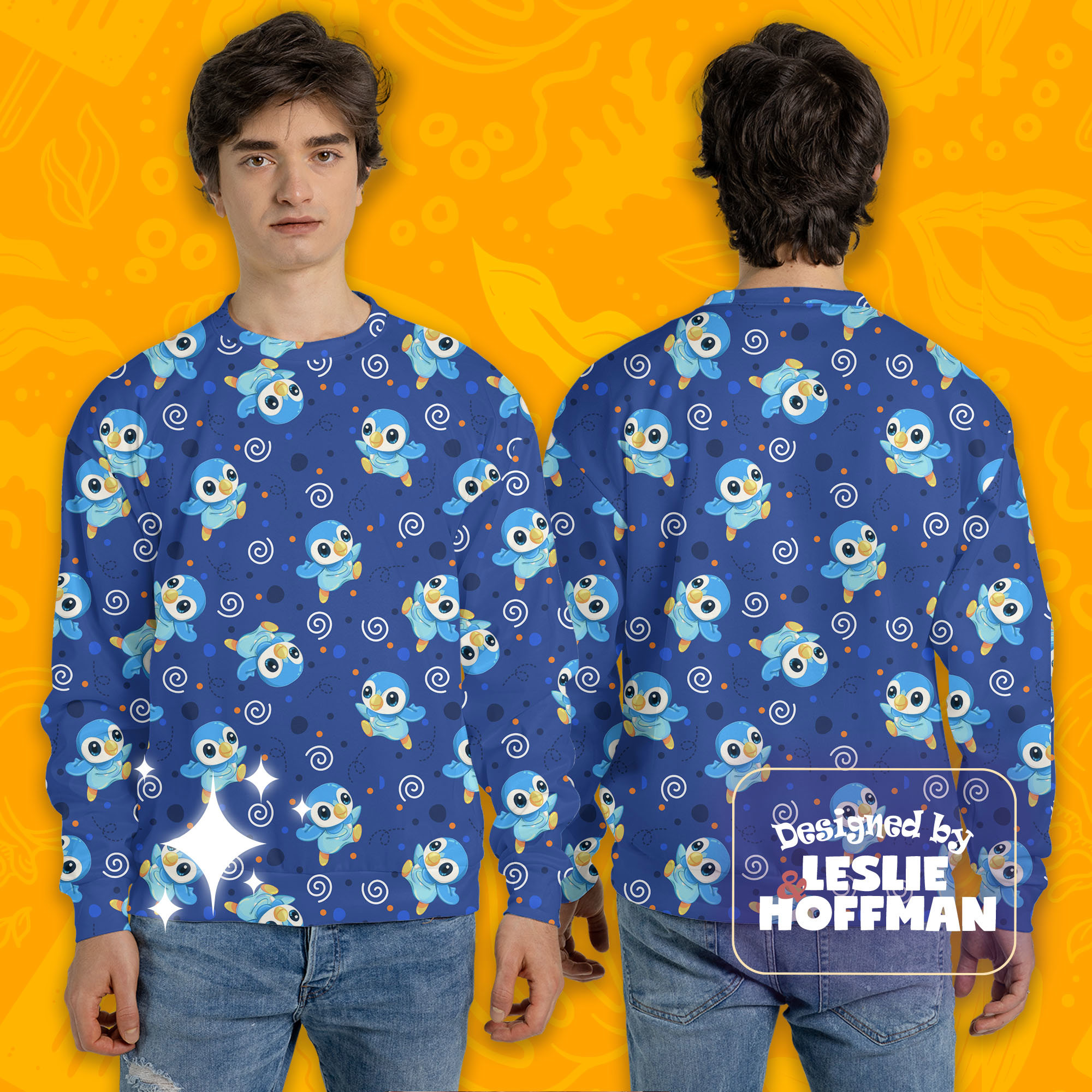 Piplup water pokemon sweatshirts