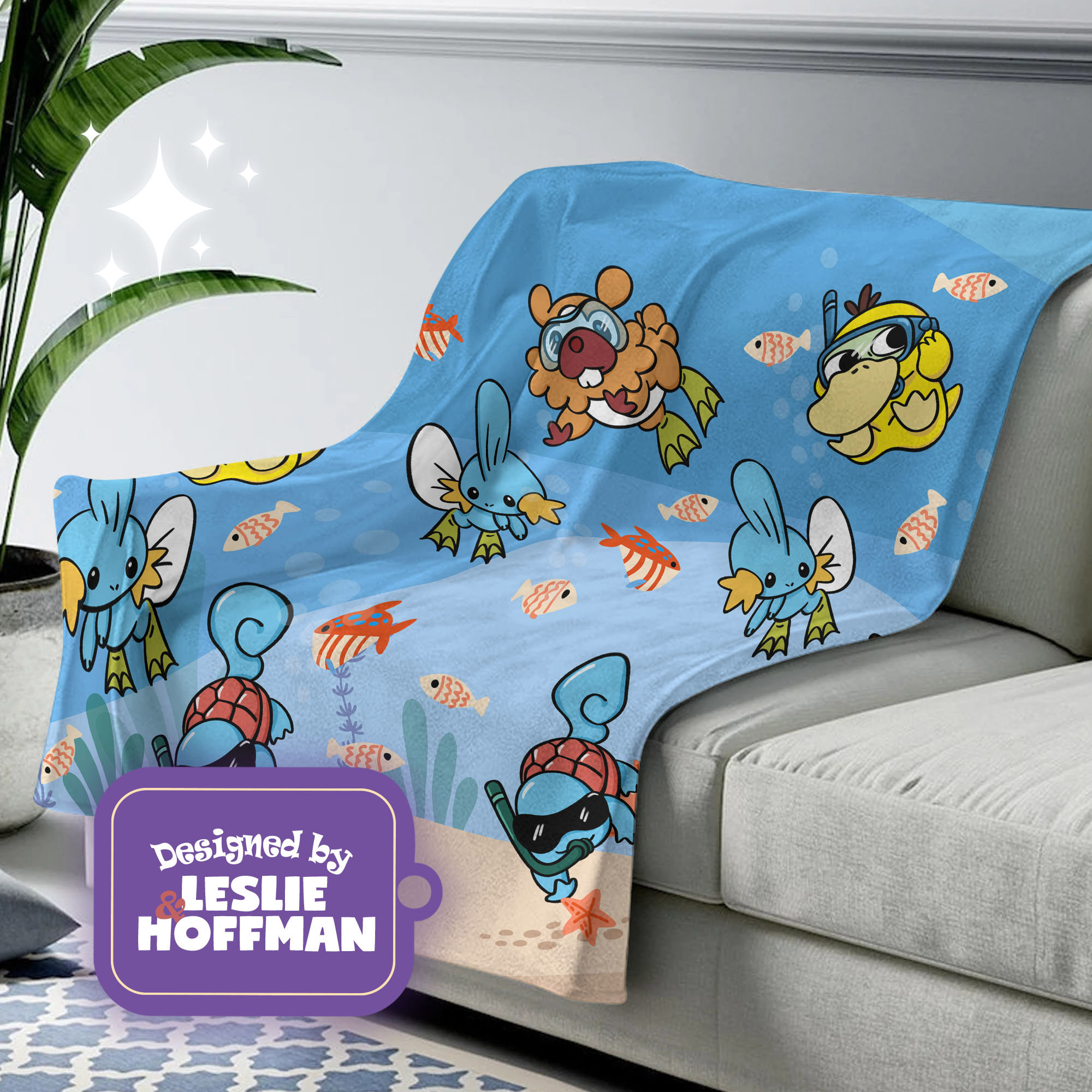 Pokemon Diving Pokemon Blankets