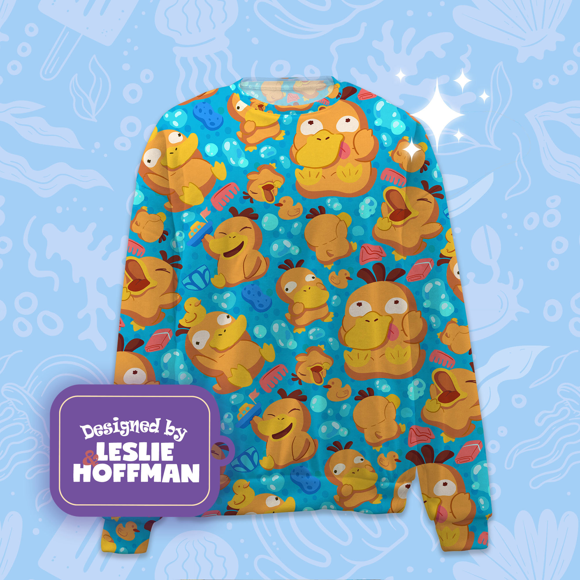 Psyduck bath pokemon sweatshirt