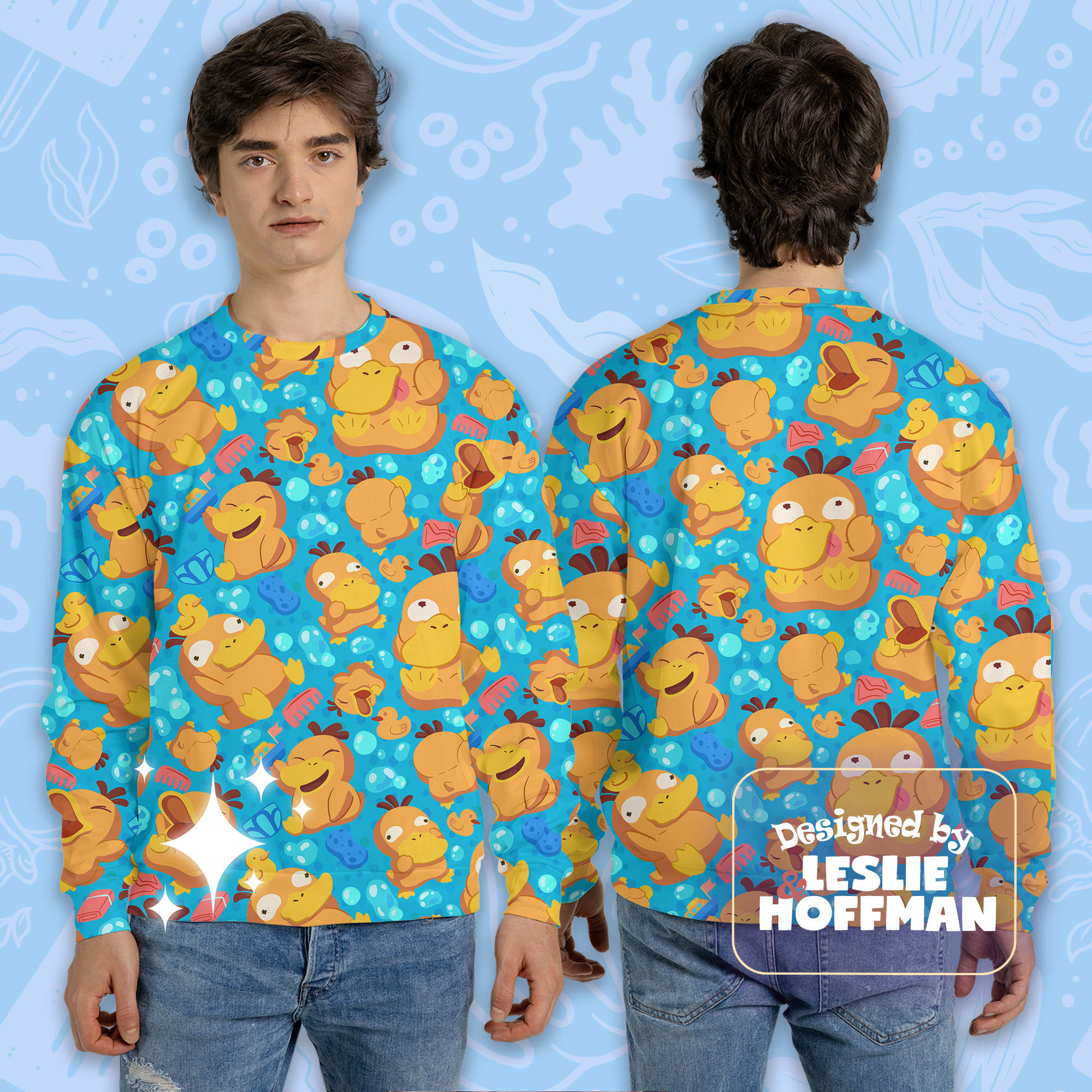 Psyduck bath pokemon sweatshirt