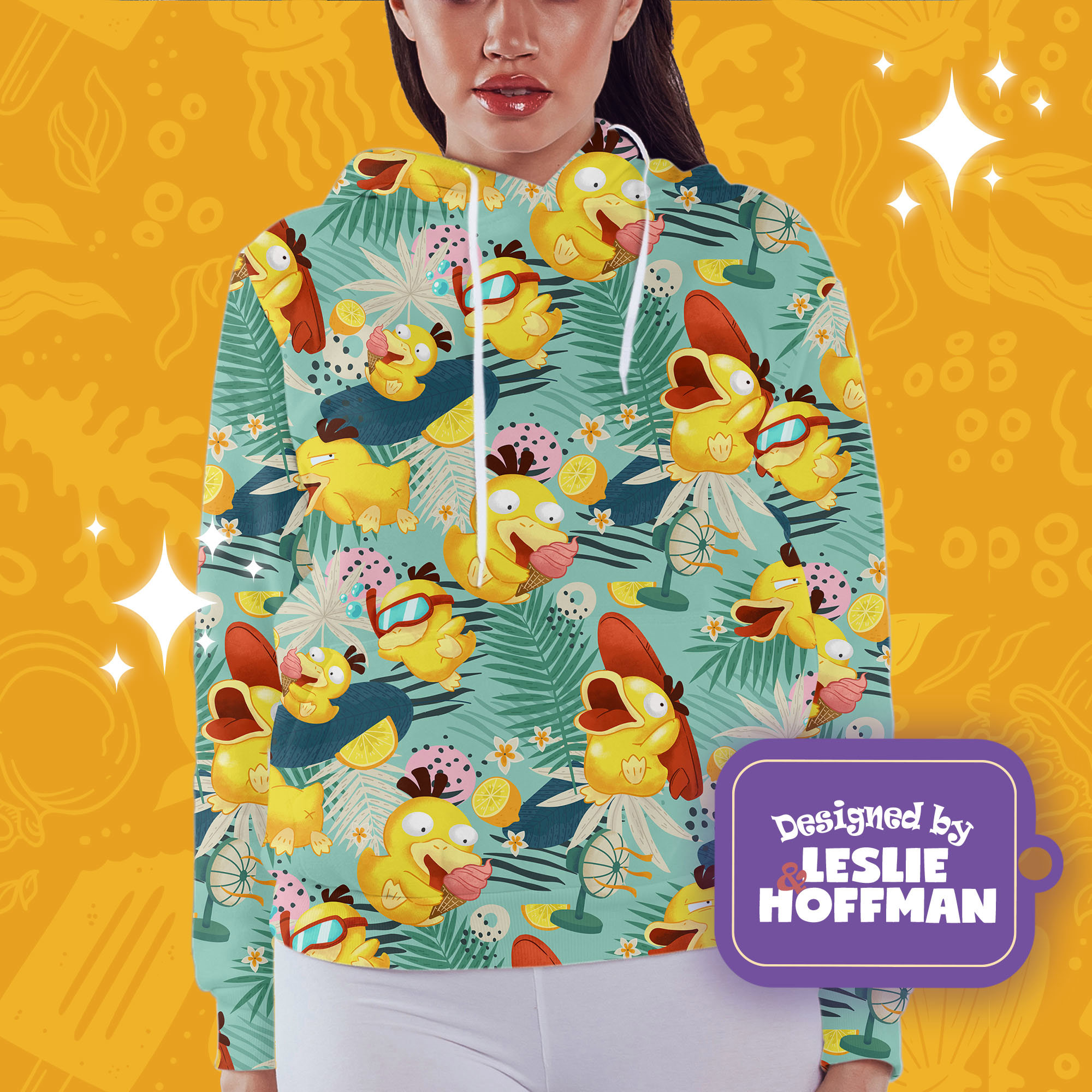 Psyduck summer fun water pokemon hoodies