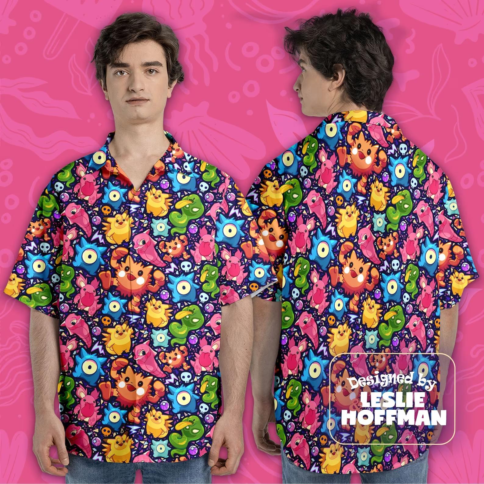 Raichu Fusion Hawaiian Shirt - Electric Pokemon Button Up Shirt