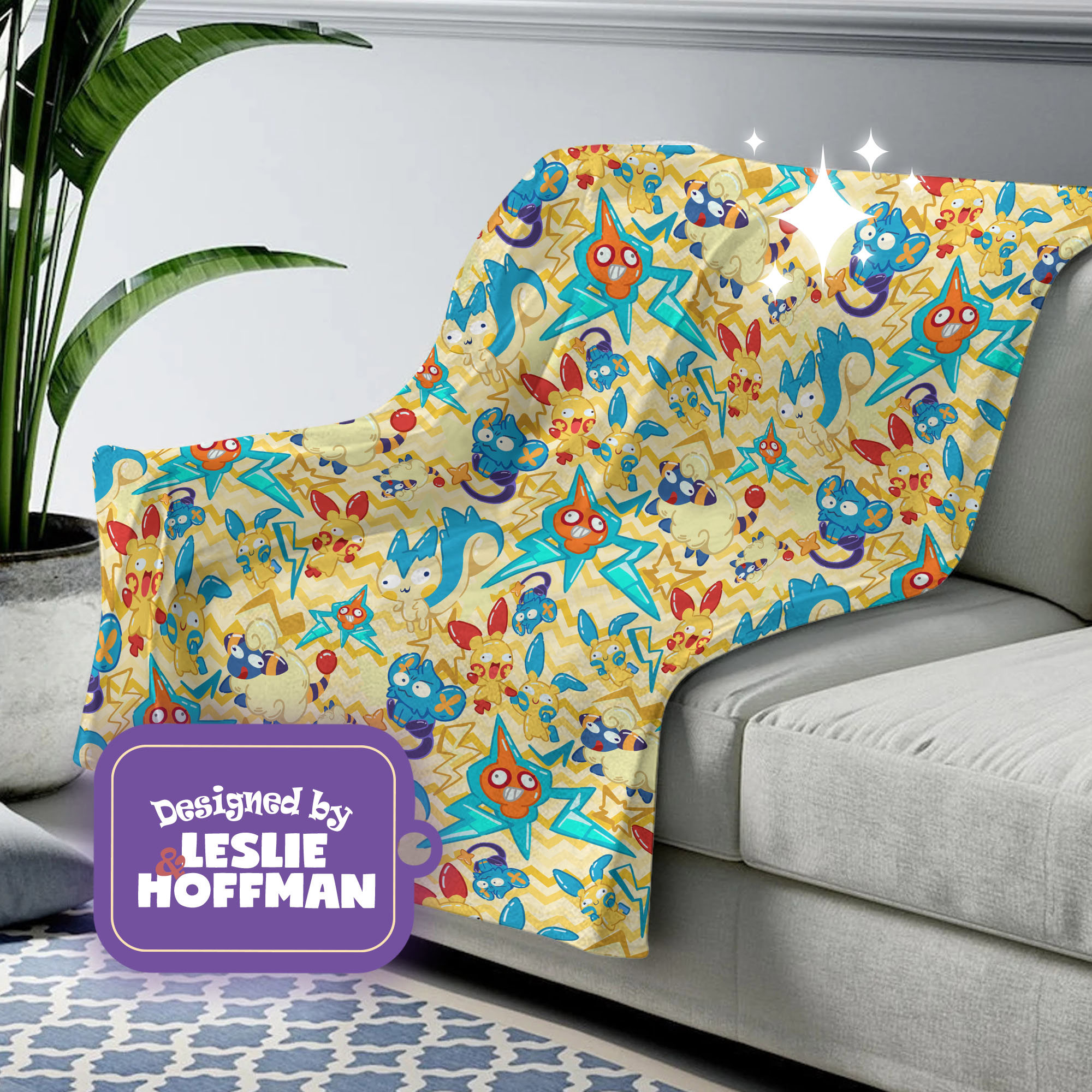 Rotom Electric Pokemon Blanket