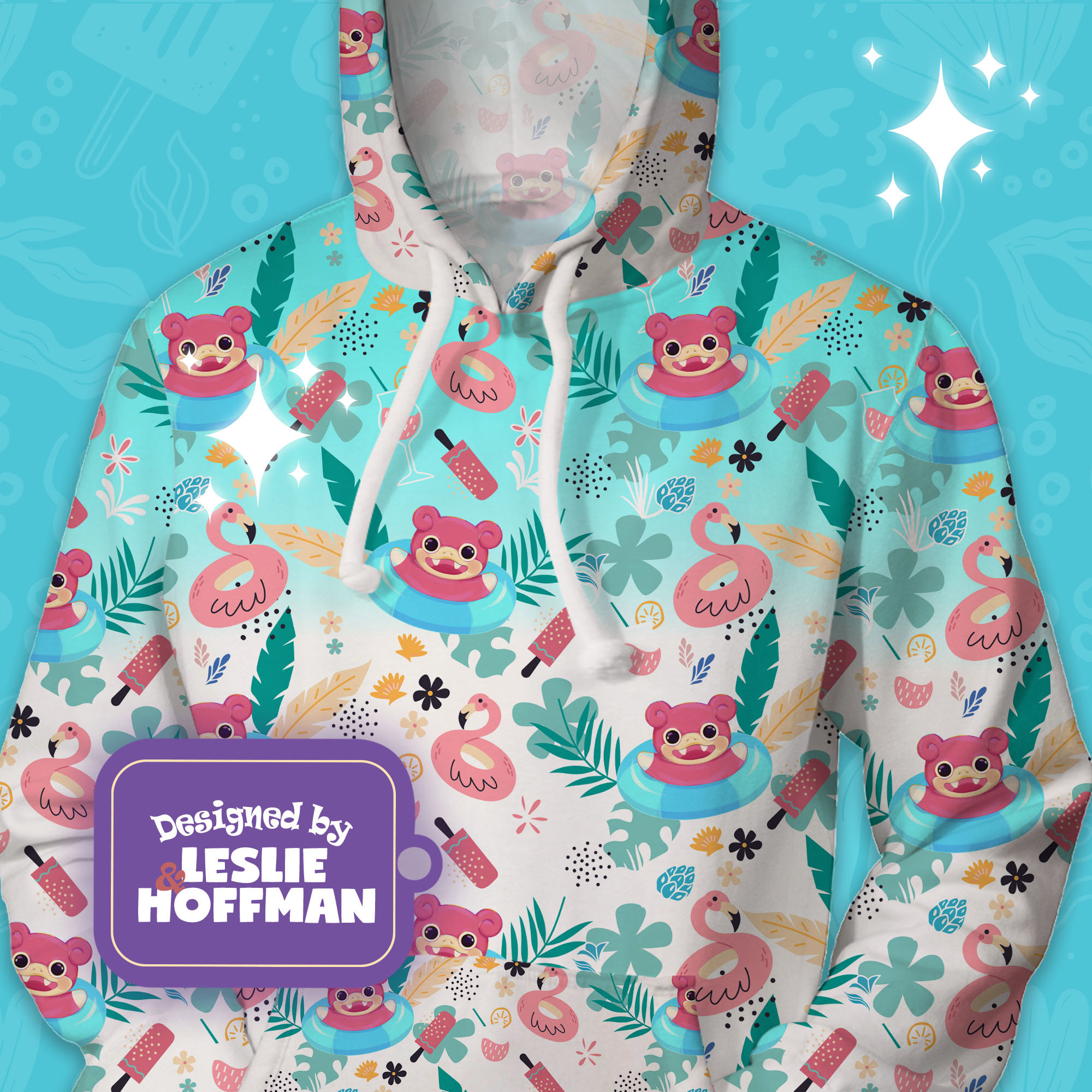 Slowpoke aloha pokemon hoodie