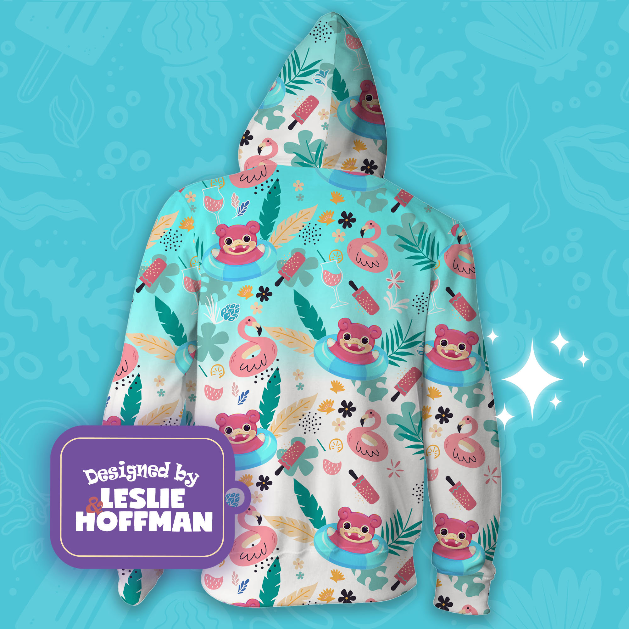 Slowpoke aloha pokemon hoodie