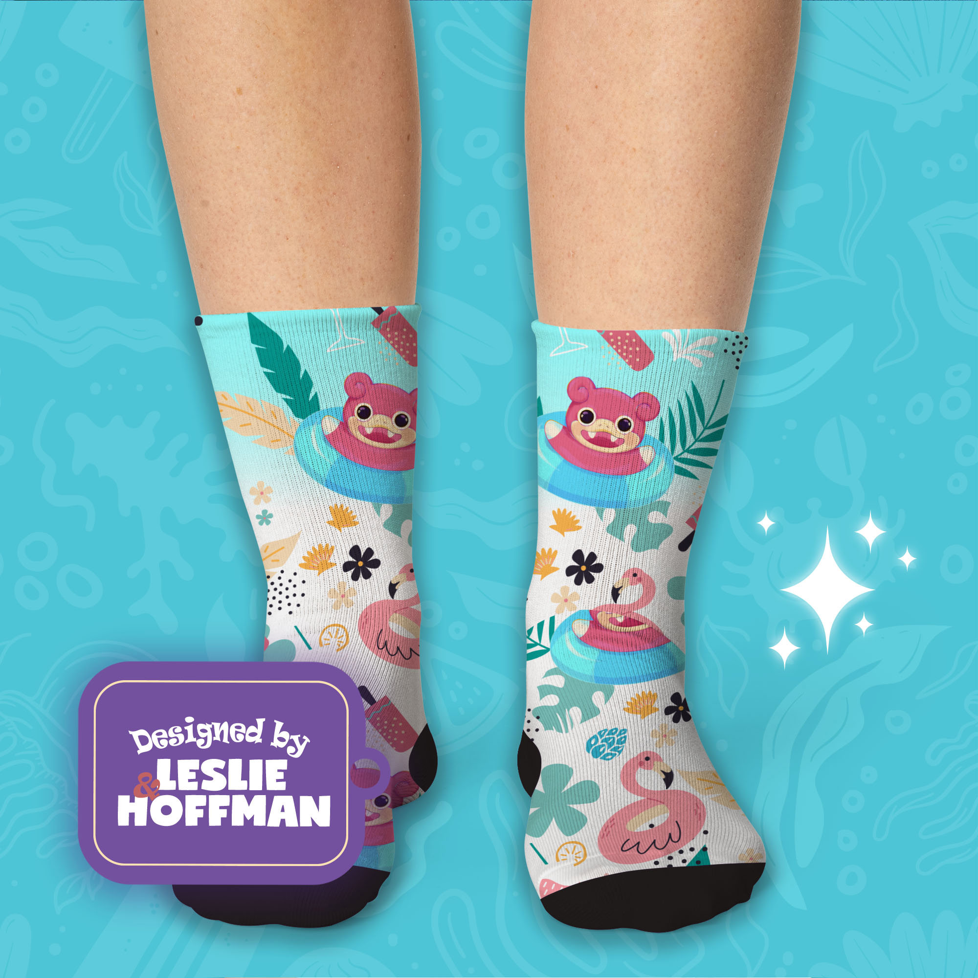 Slowpoke Aloha Socks Pokemon Gifts Socks