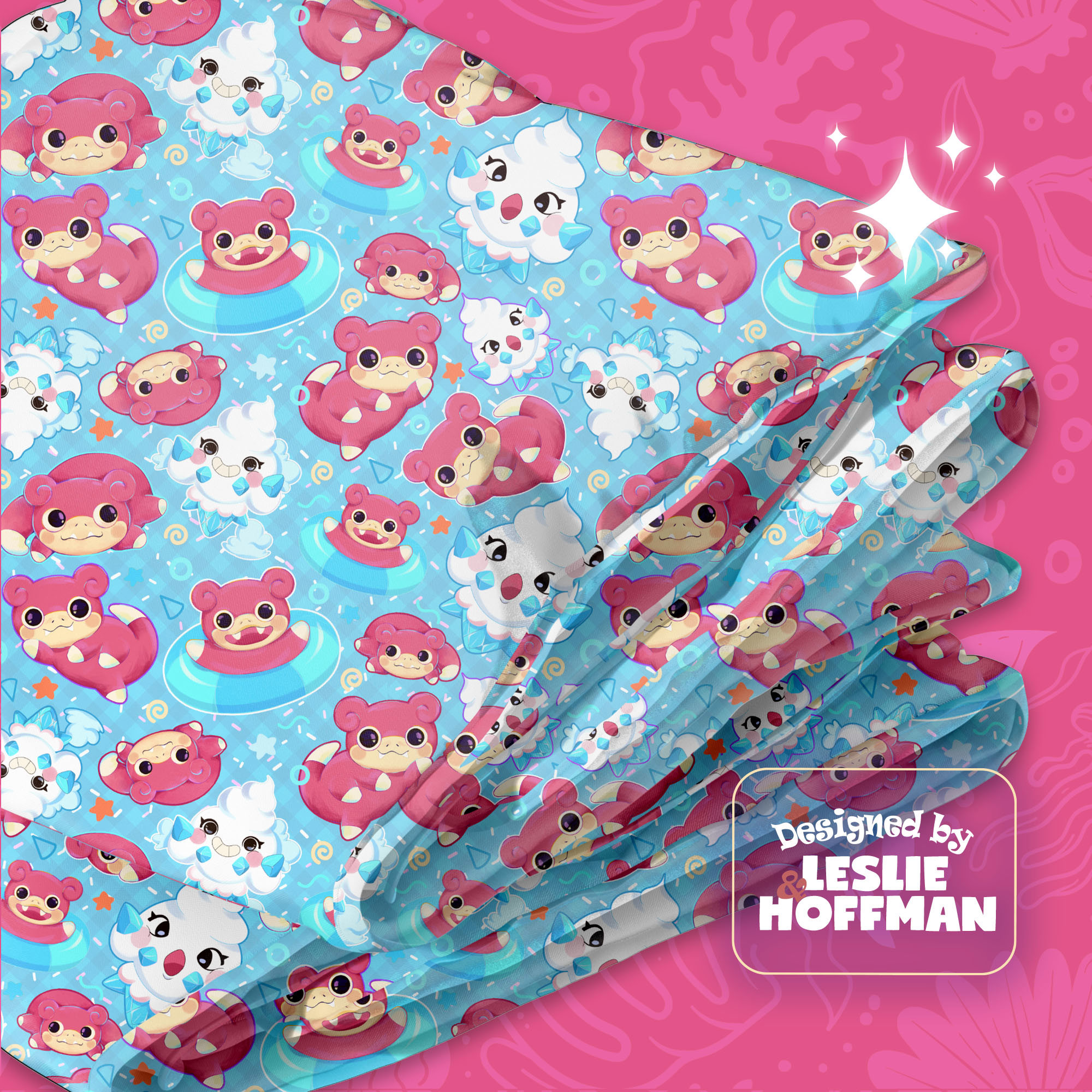 Slowpoke Blue Pokemon Fleece Blanket