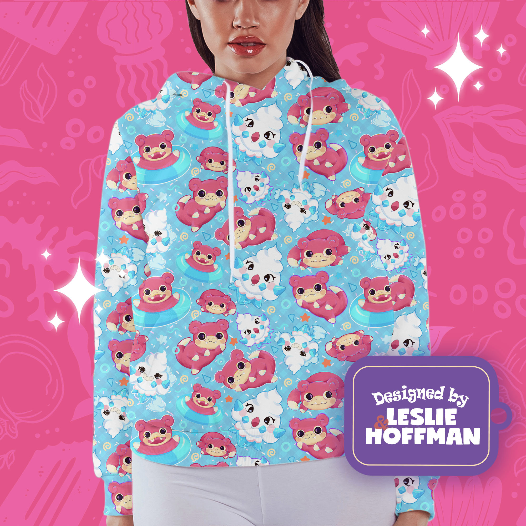 Slowpoke blue pokemon hoodies