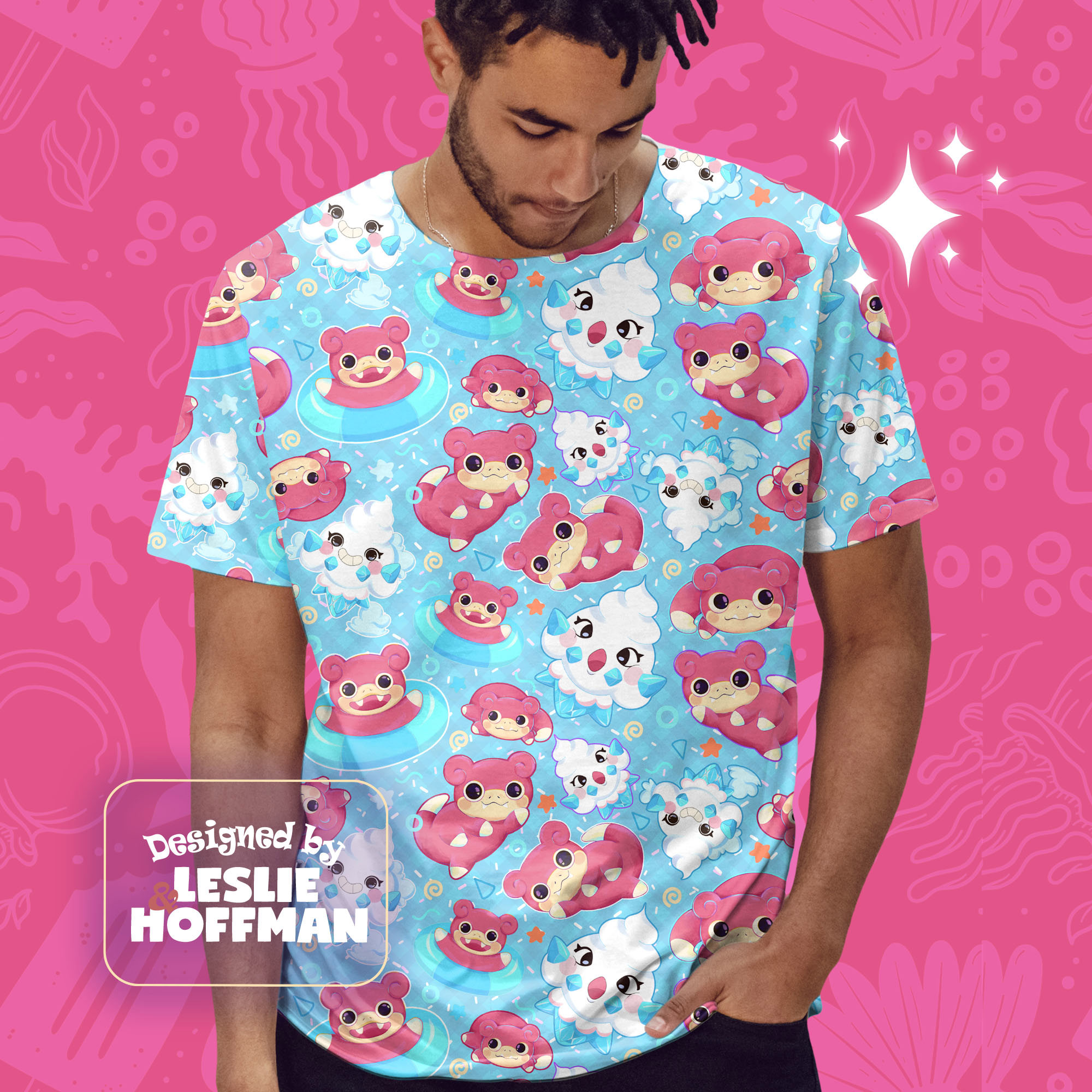 Slowpoke Blue Psychic Pokemon Shirt