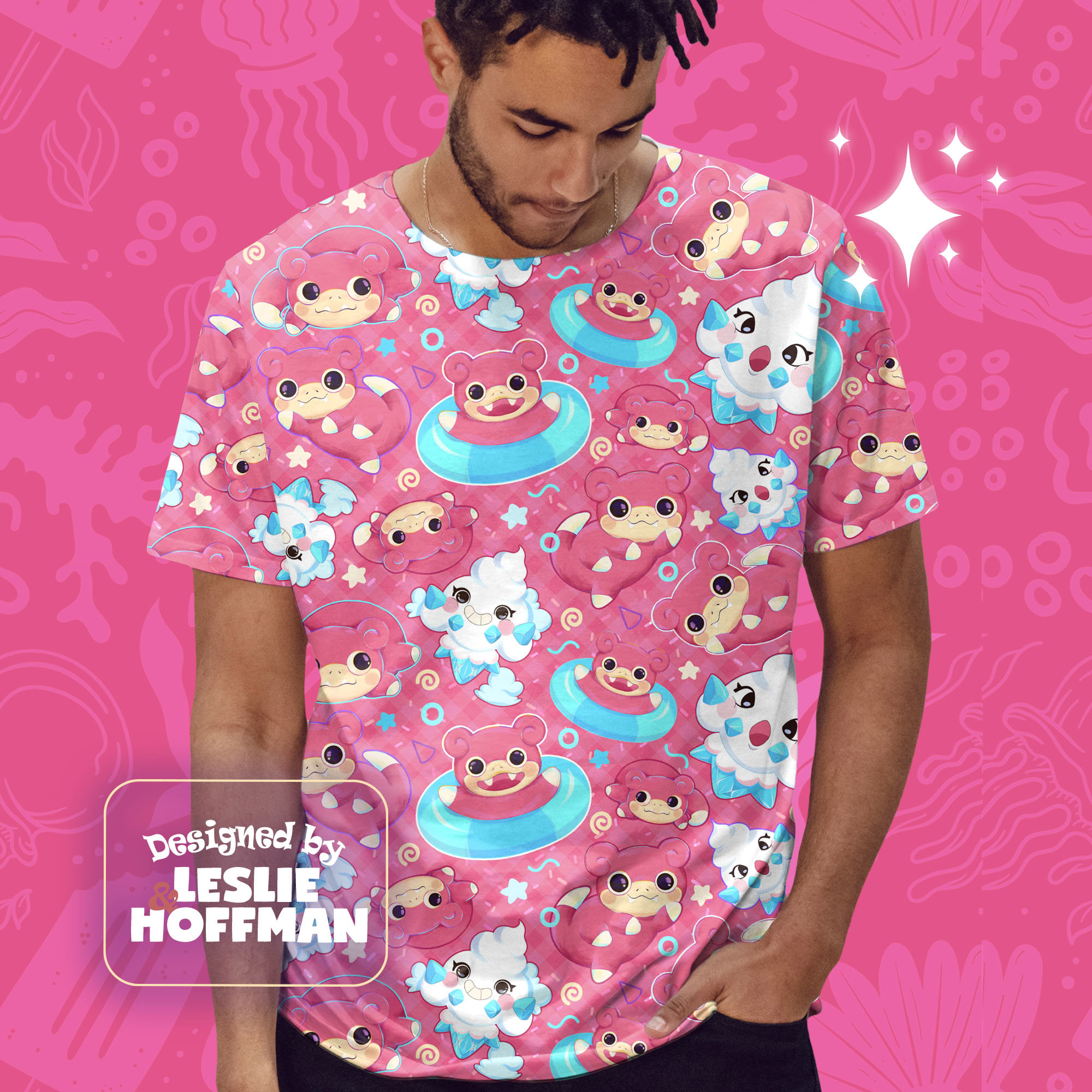 Slowpoke Pink Pokemon Shirt