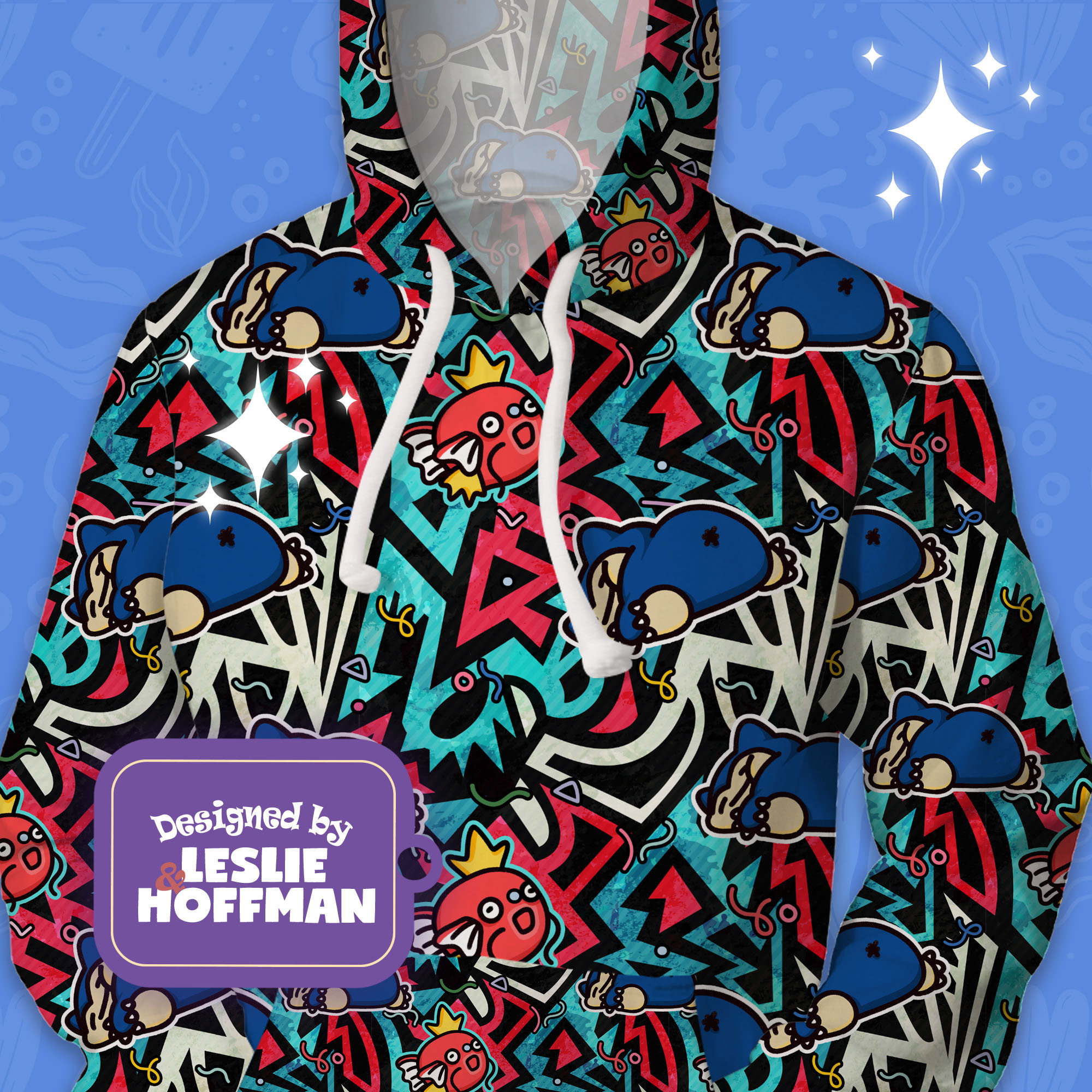 Snorlax magikarp pokemon hoodie