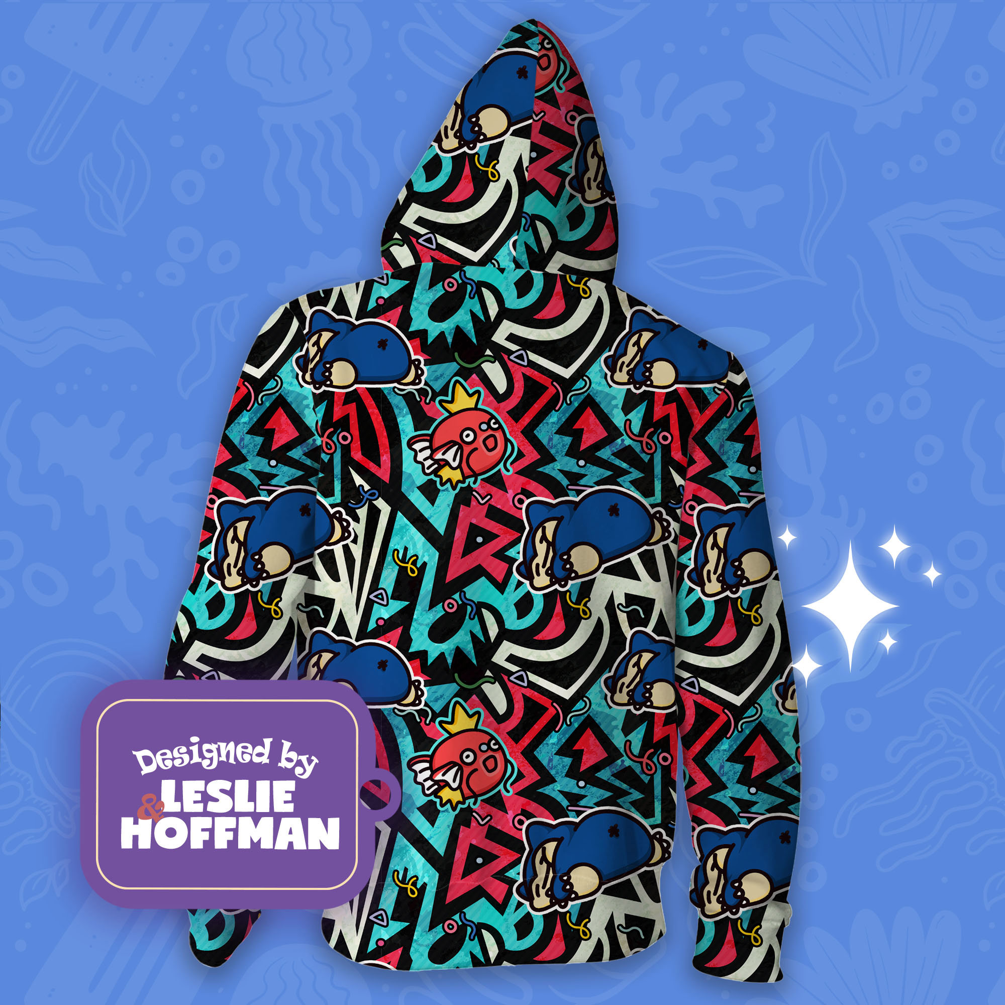 Snorlax magikarp pokemon hoodie