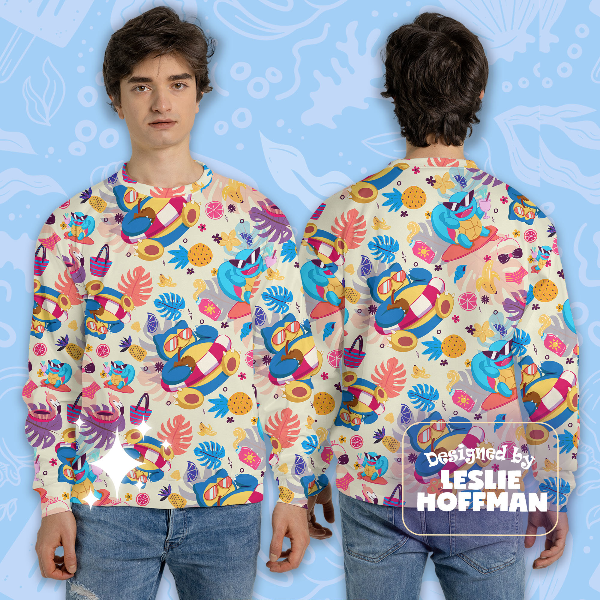 Snorlax summer pokemon sweater pokemon sweatshirt