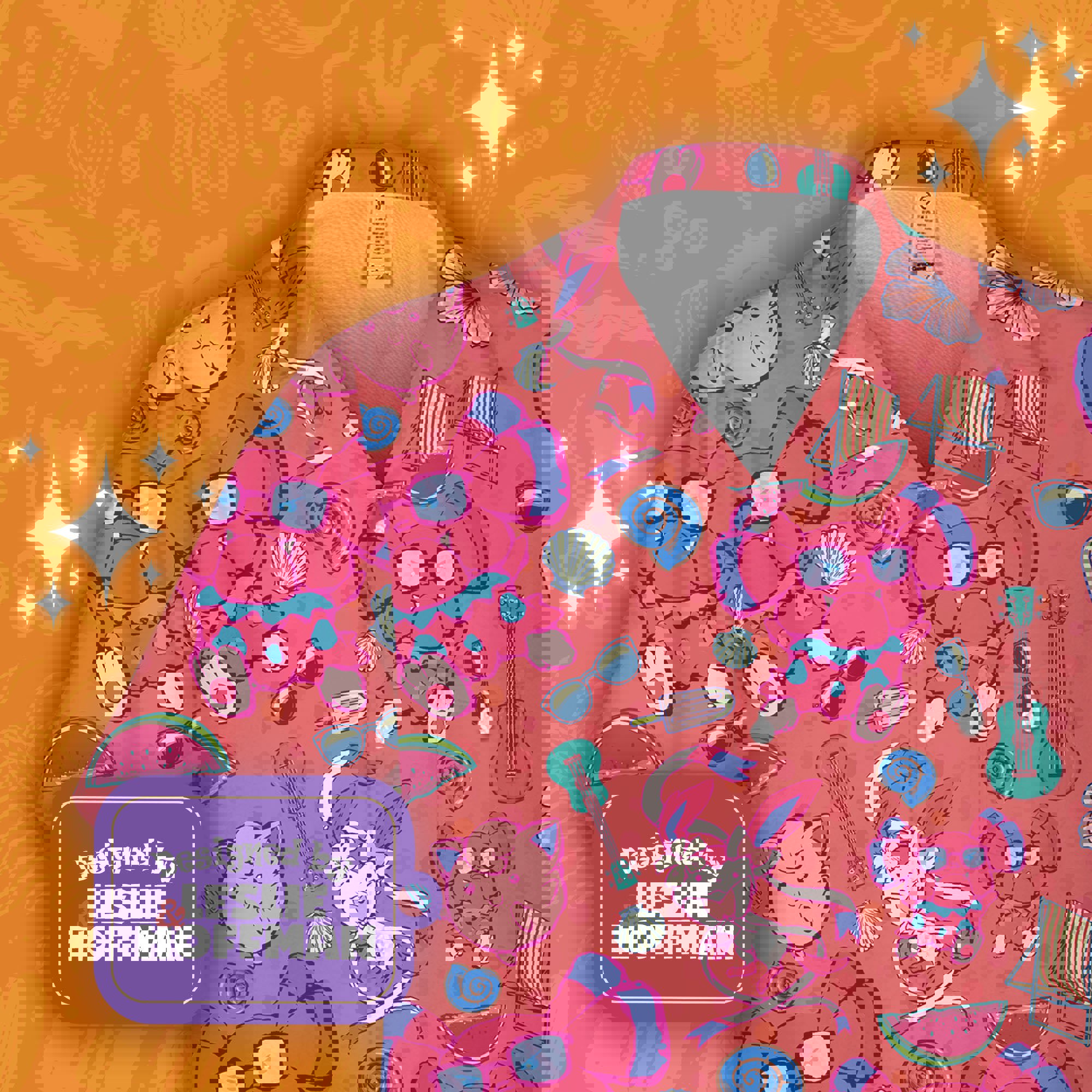 Snubbull Summer Button Up Shirt - Fairy Pokemon Hawaiian Shirt