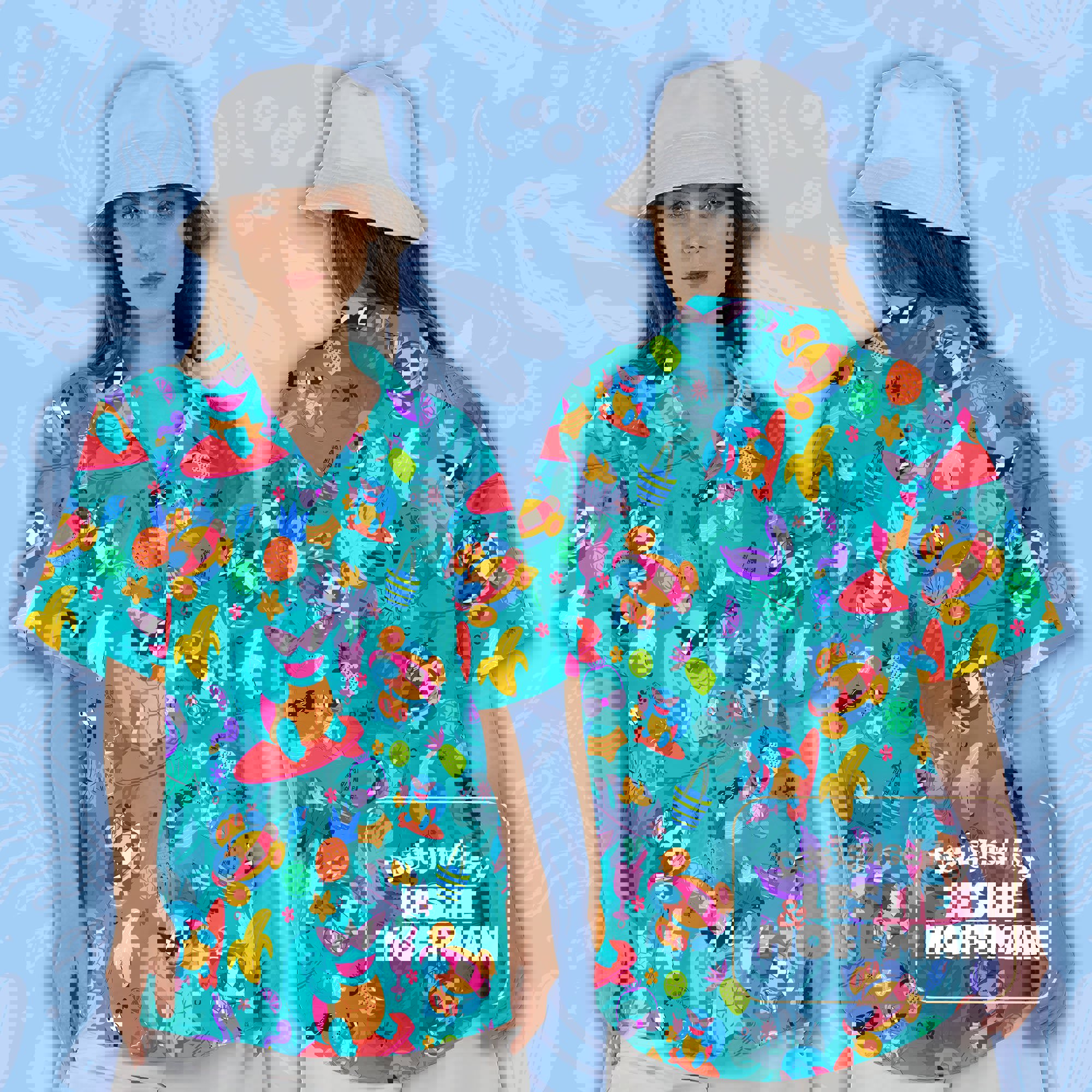 Squirtle Summer Hawaiian Shirt - Water Pokemon Button Up Shirt