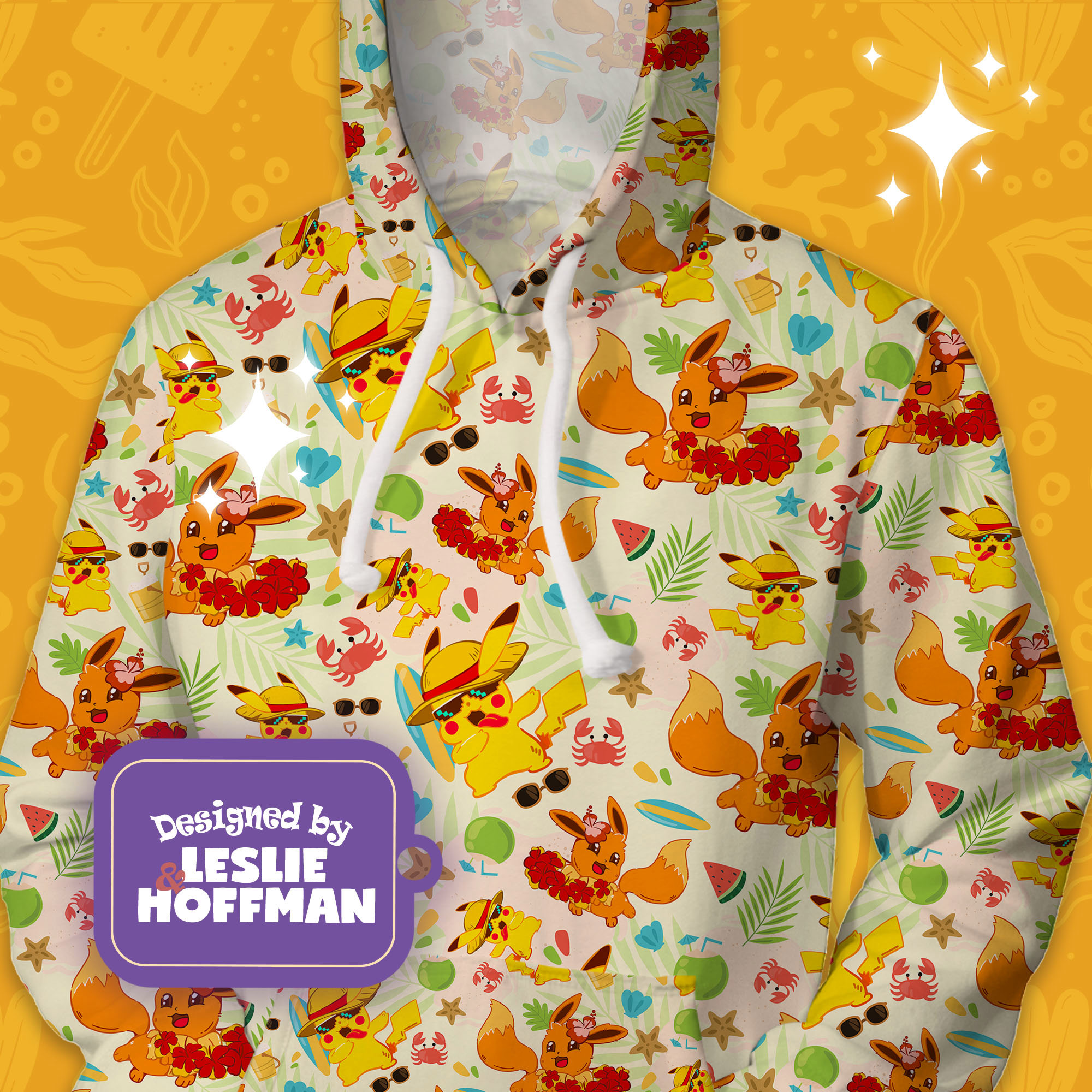 Summer eevee pokemon hoodies