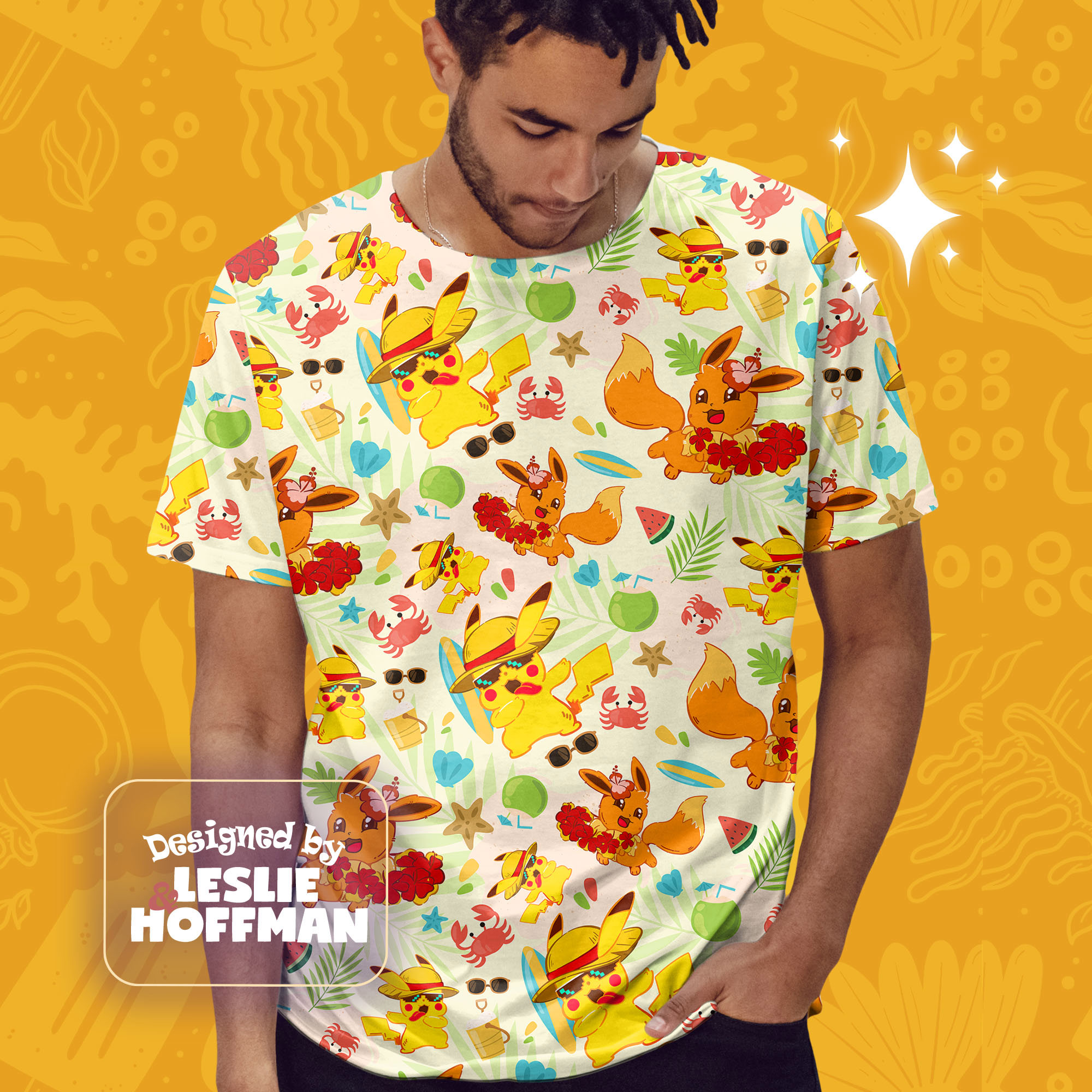 Summer Eevee Pokemon Shirt