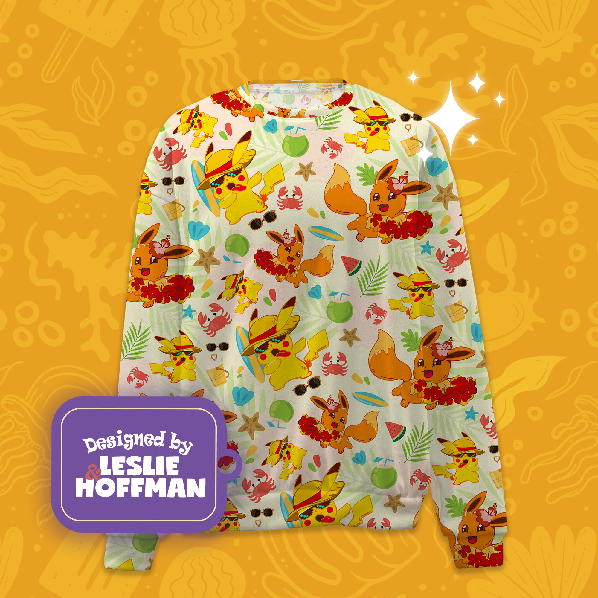 Summer eevee  pokemon sweatshirts