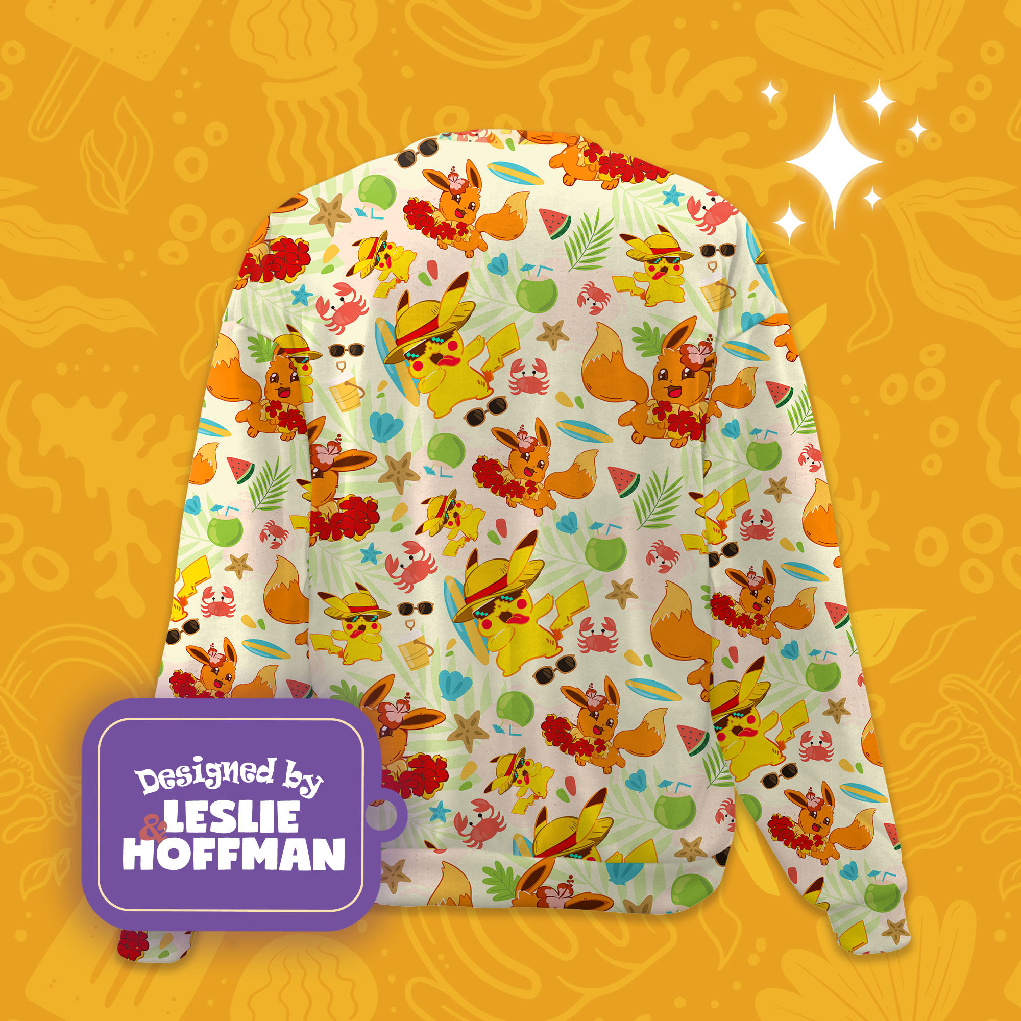 Summer eevee  pokemon sweatshirts