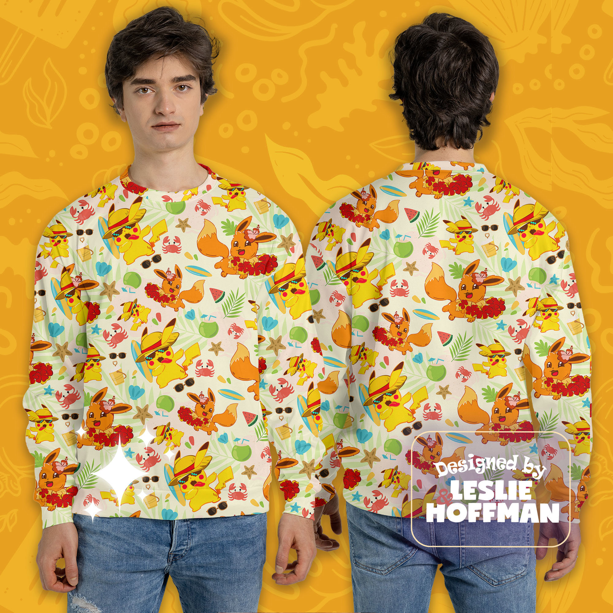 Summer eevee  pokemon sweatshirts