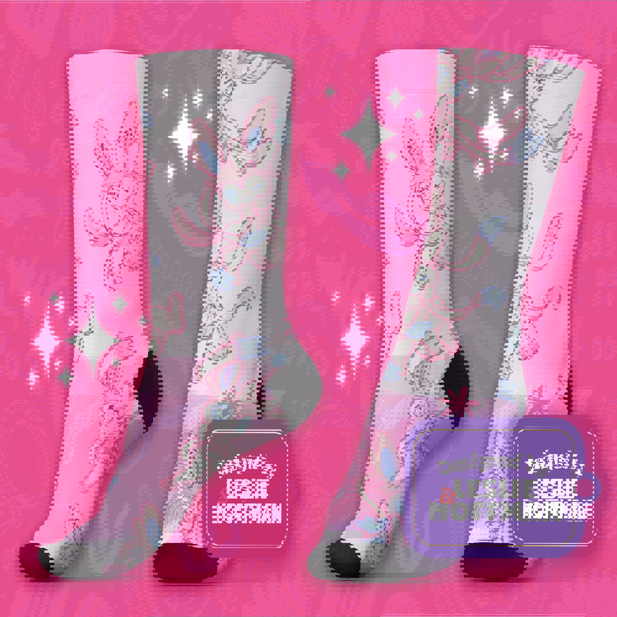 Sylveon Beach Funny Pokemon Socks