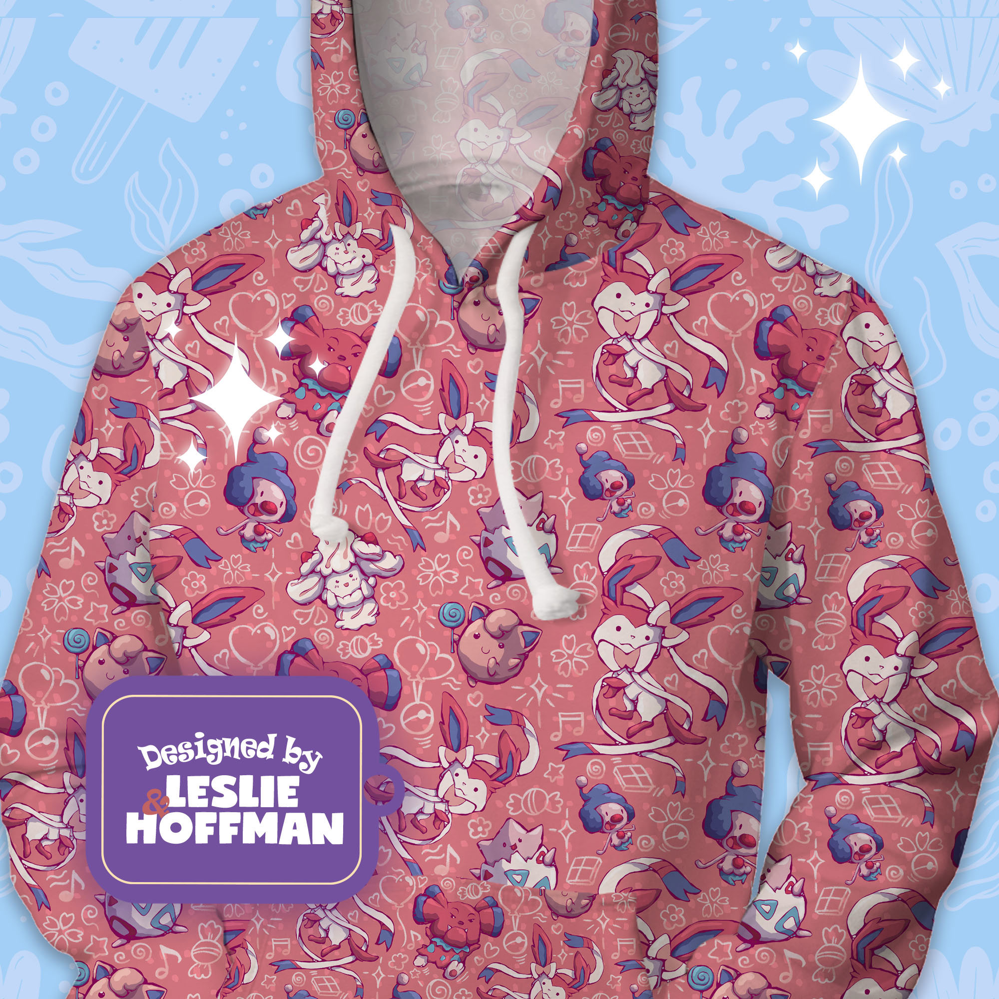 Sylveon fairy pinky pokemon hoodie