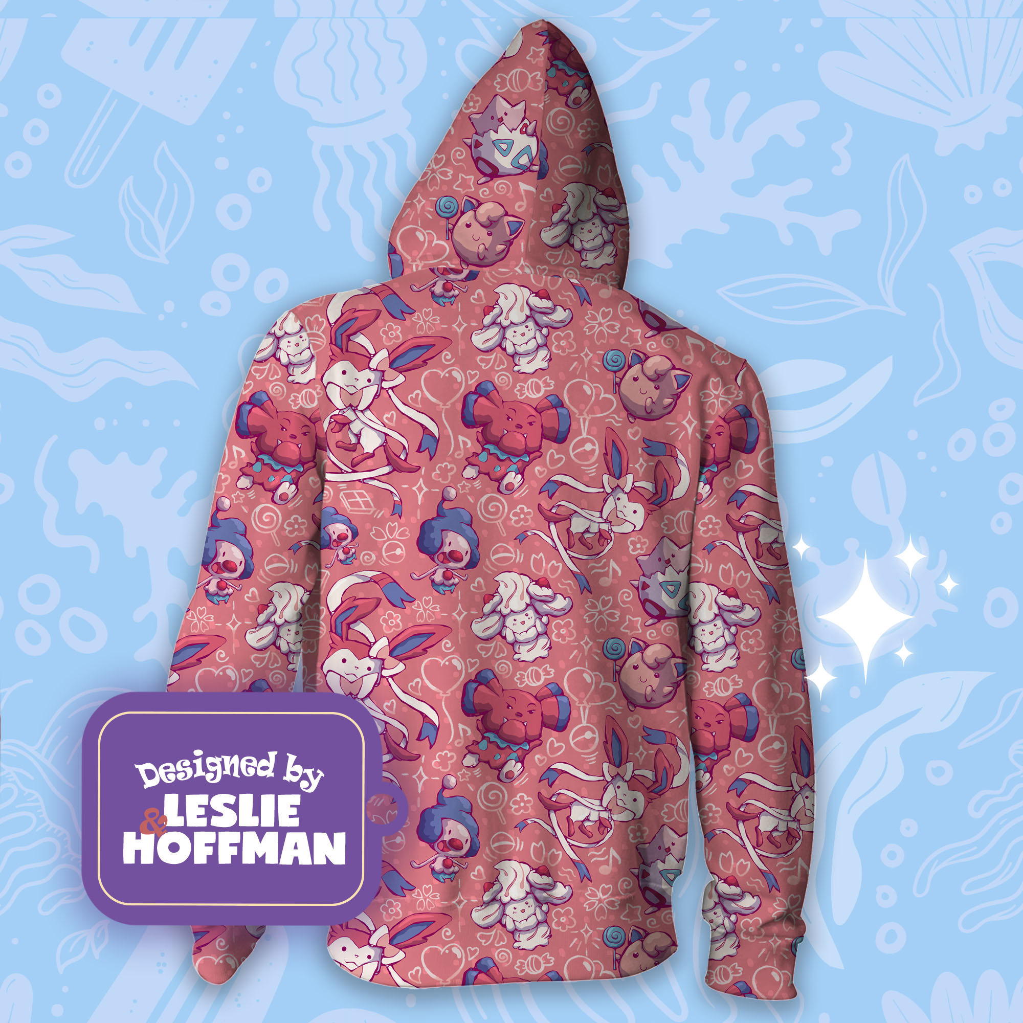 Sylveon fairy pinky pokemon hoodie