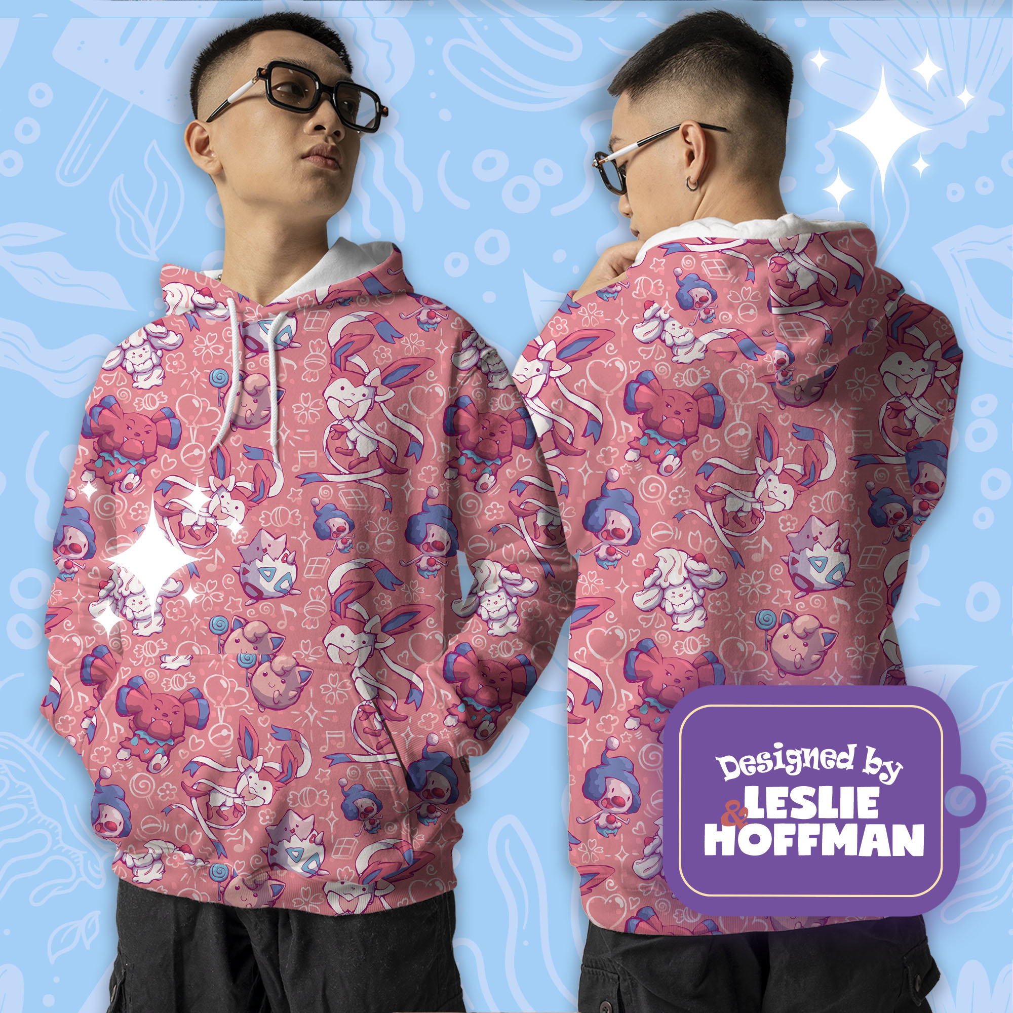 Sylveon fairy pinky pokemon hoodie