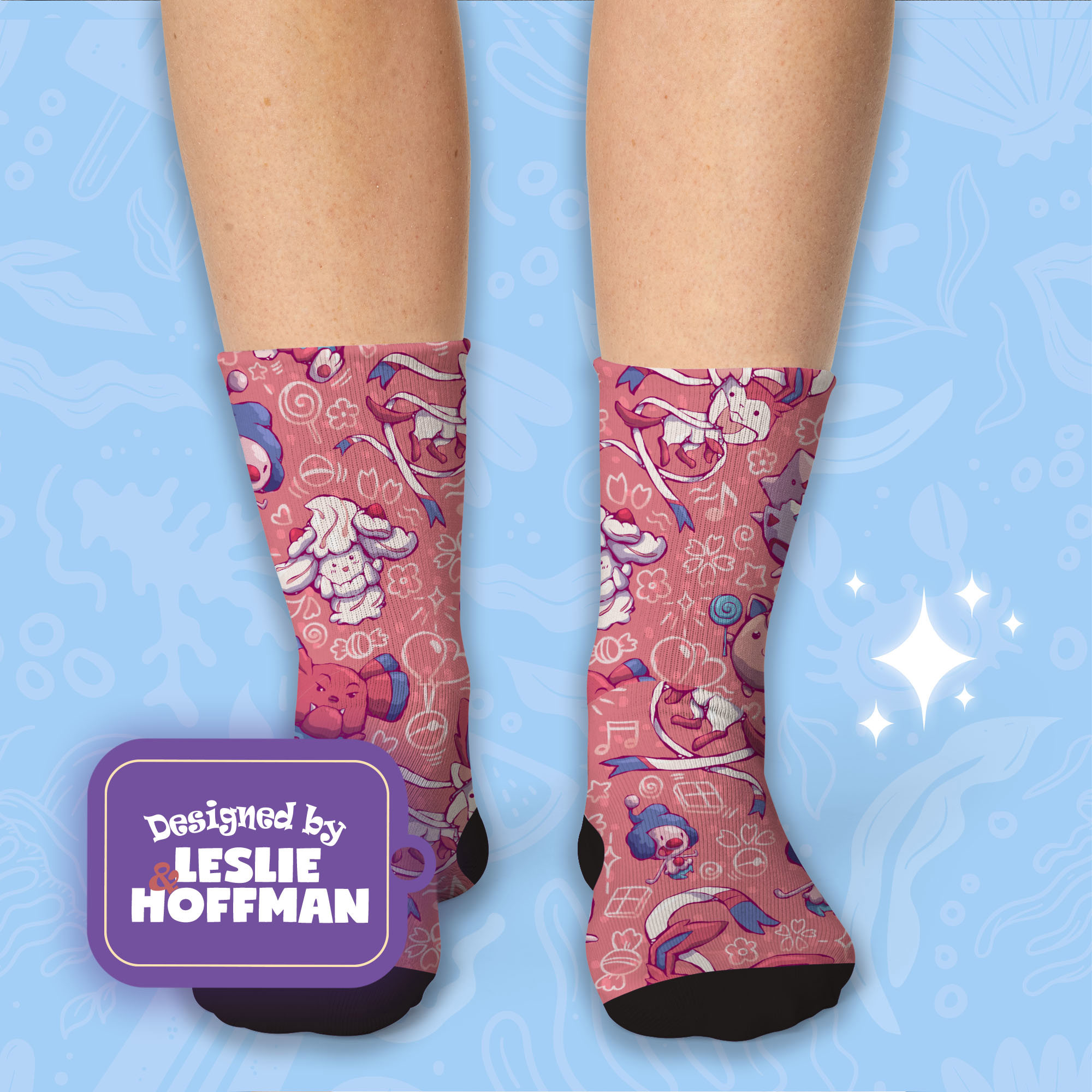 Sylveon Fairy Pinky Pokemon Socks