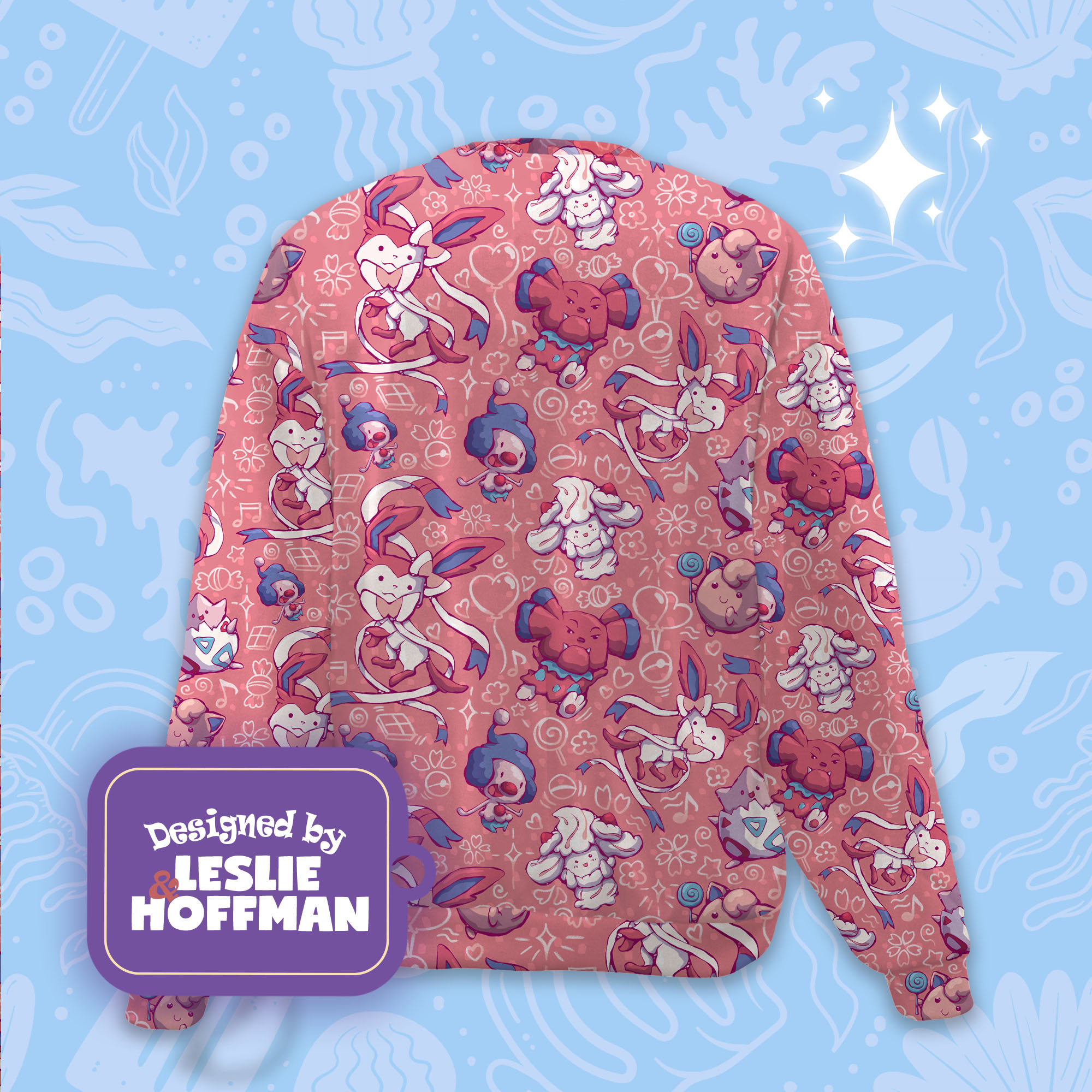 Sylveon fairy pinky pokemon sweatshirt