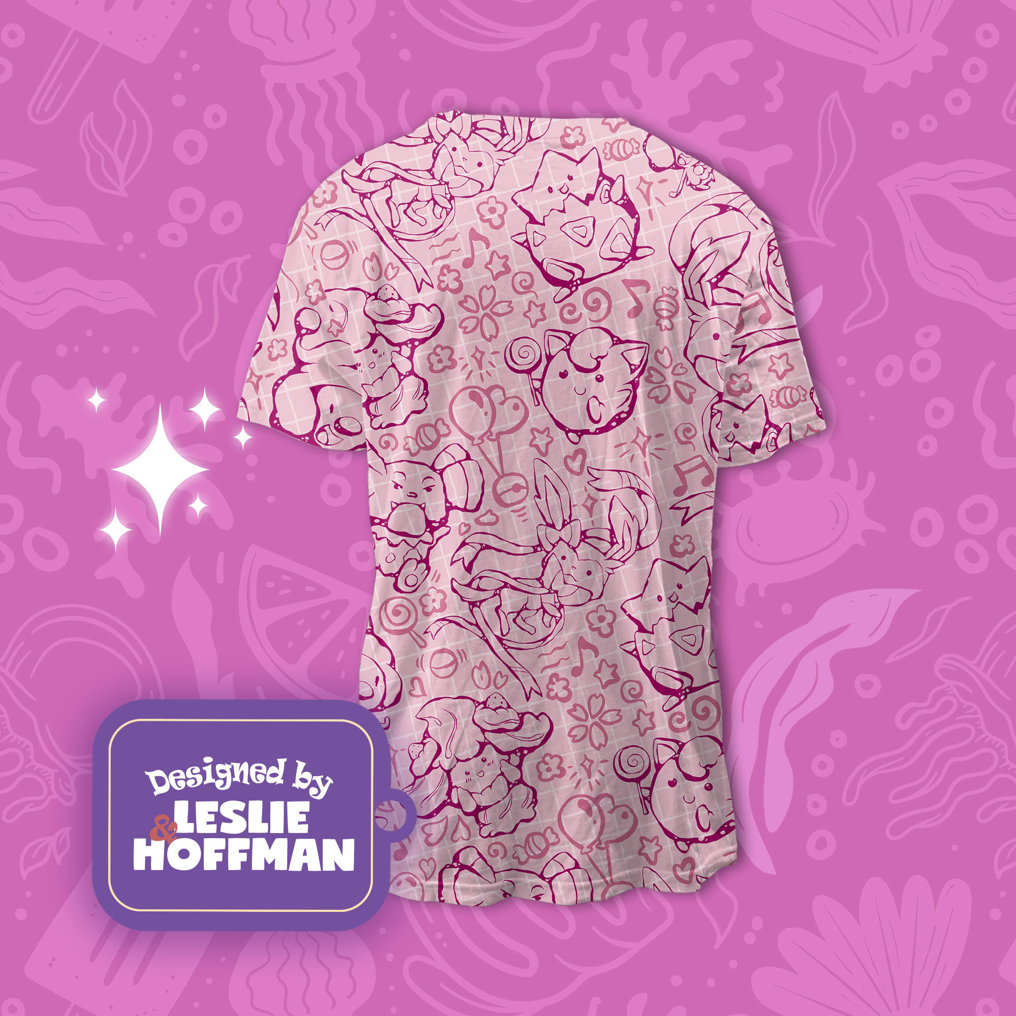 Sylveon Line Fairy Pokemon Shirt