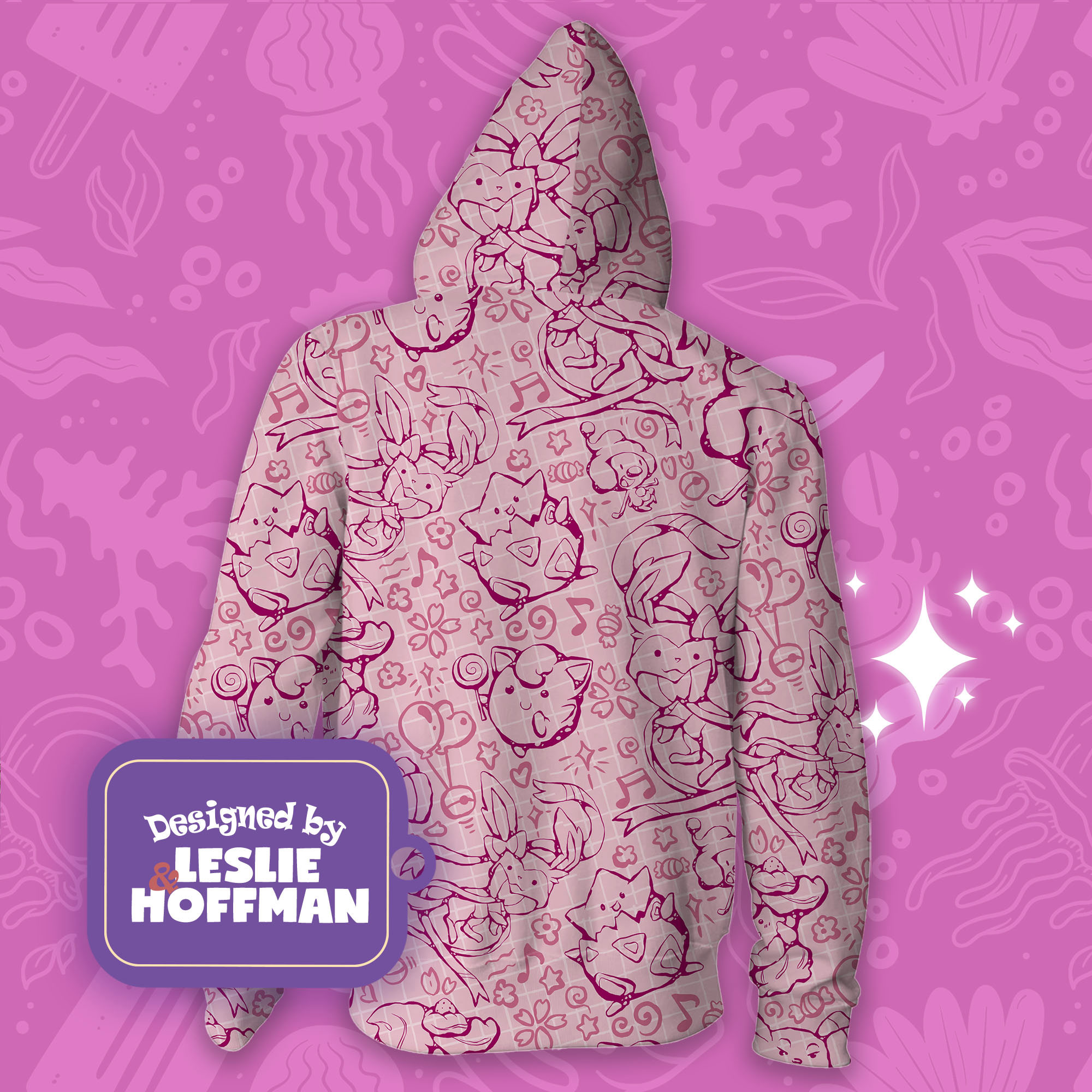 Sylveon line pokemon hoodies