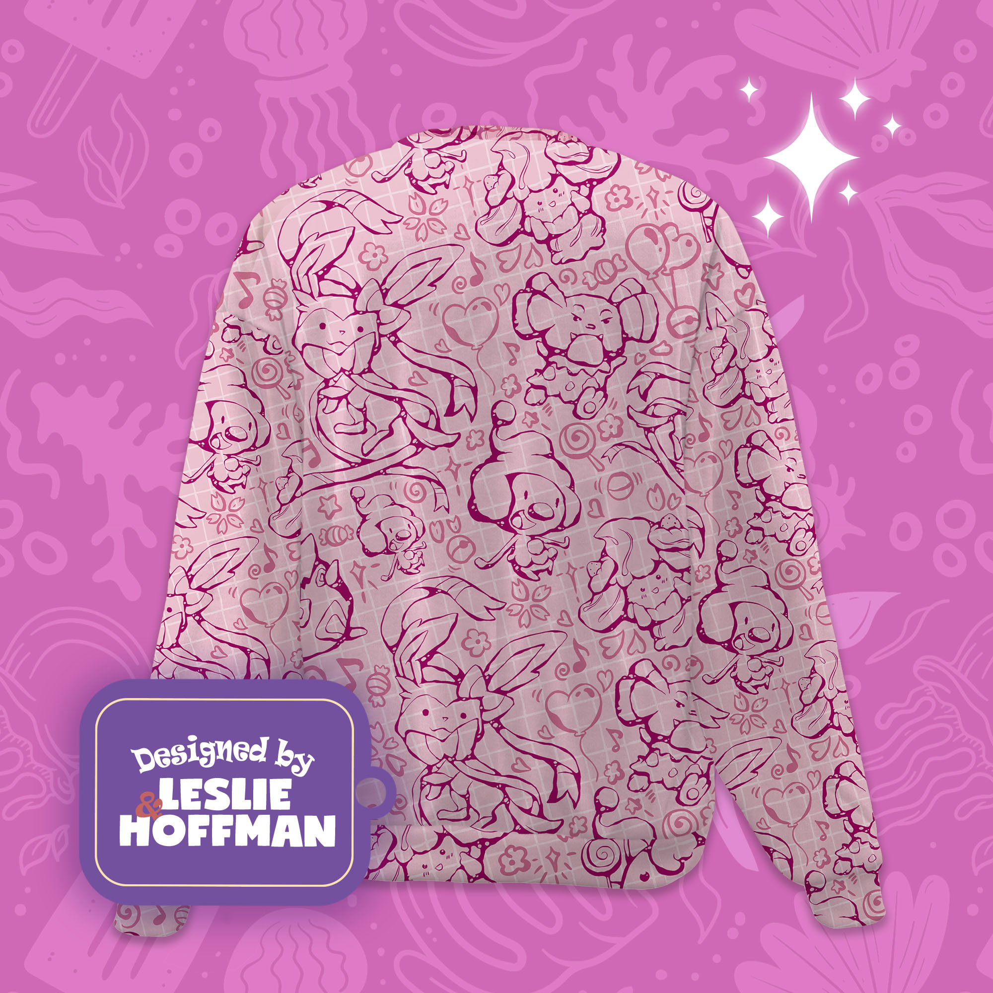 Sylveon line pokemon sweatshirt gifts