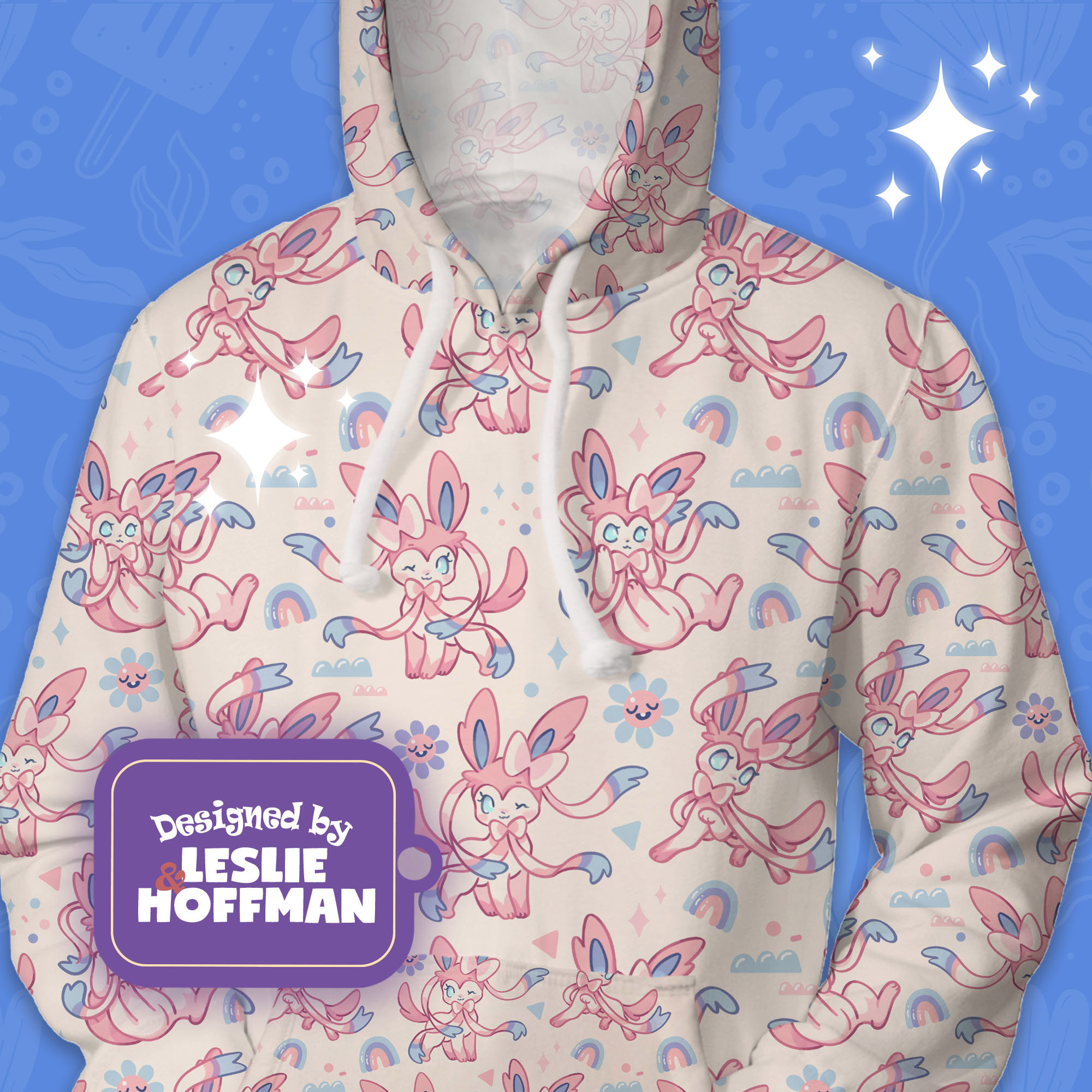 Sylveon pink fairy pokemon hoodies