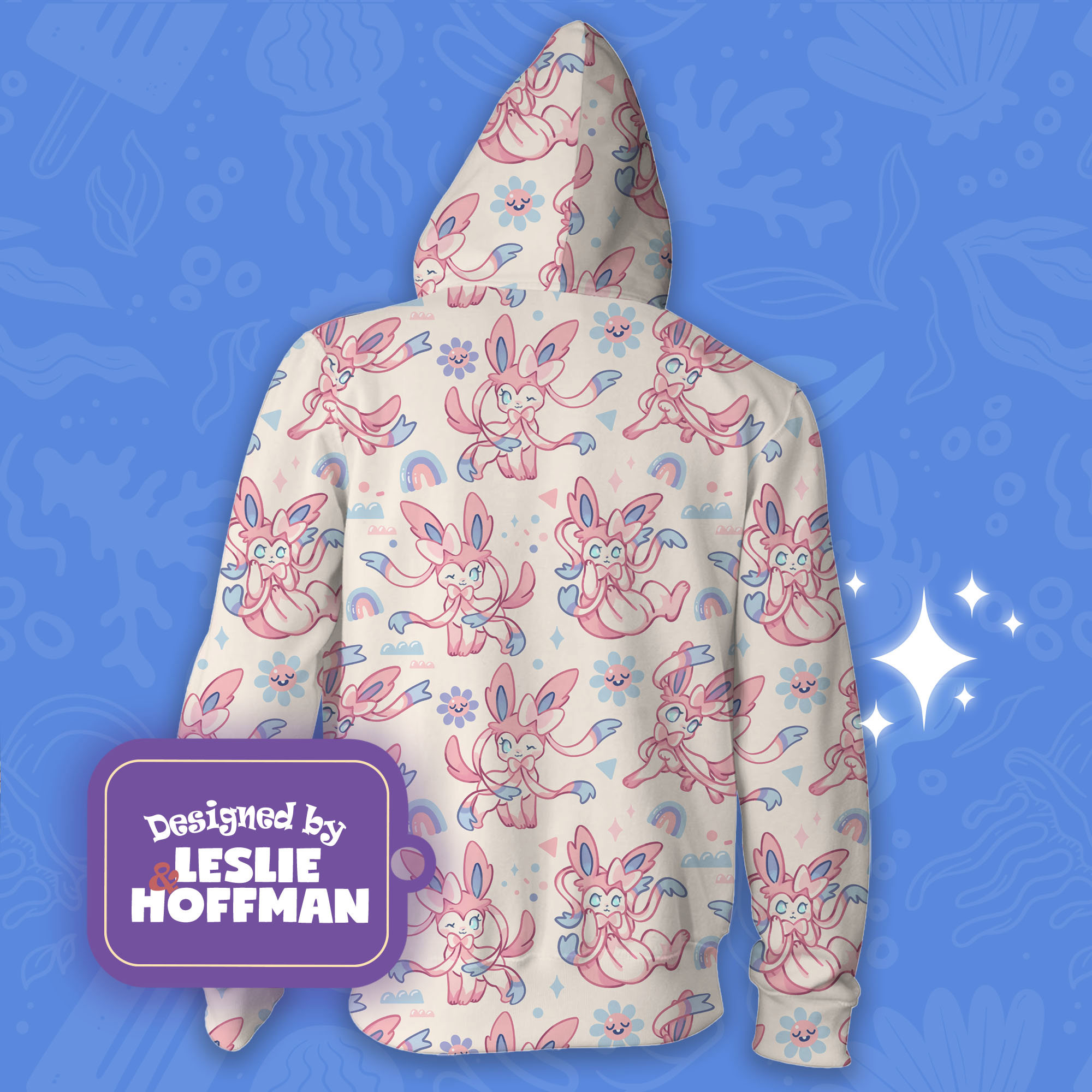 Sylveon pink fairy pokemon hoodies