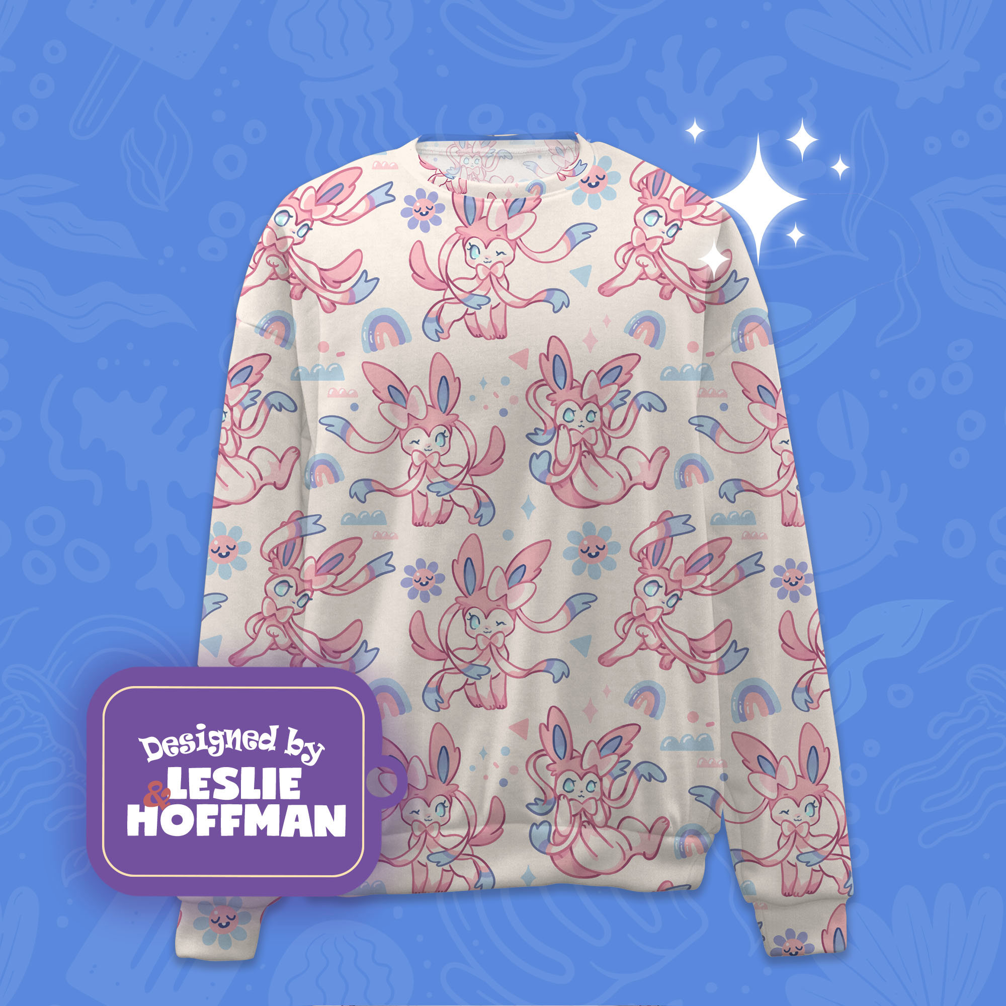 Sylveon pink fairy pokemon sweatshirts