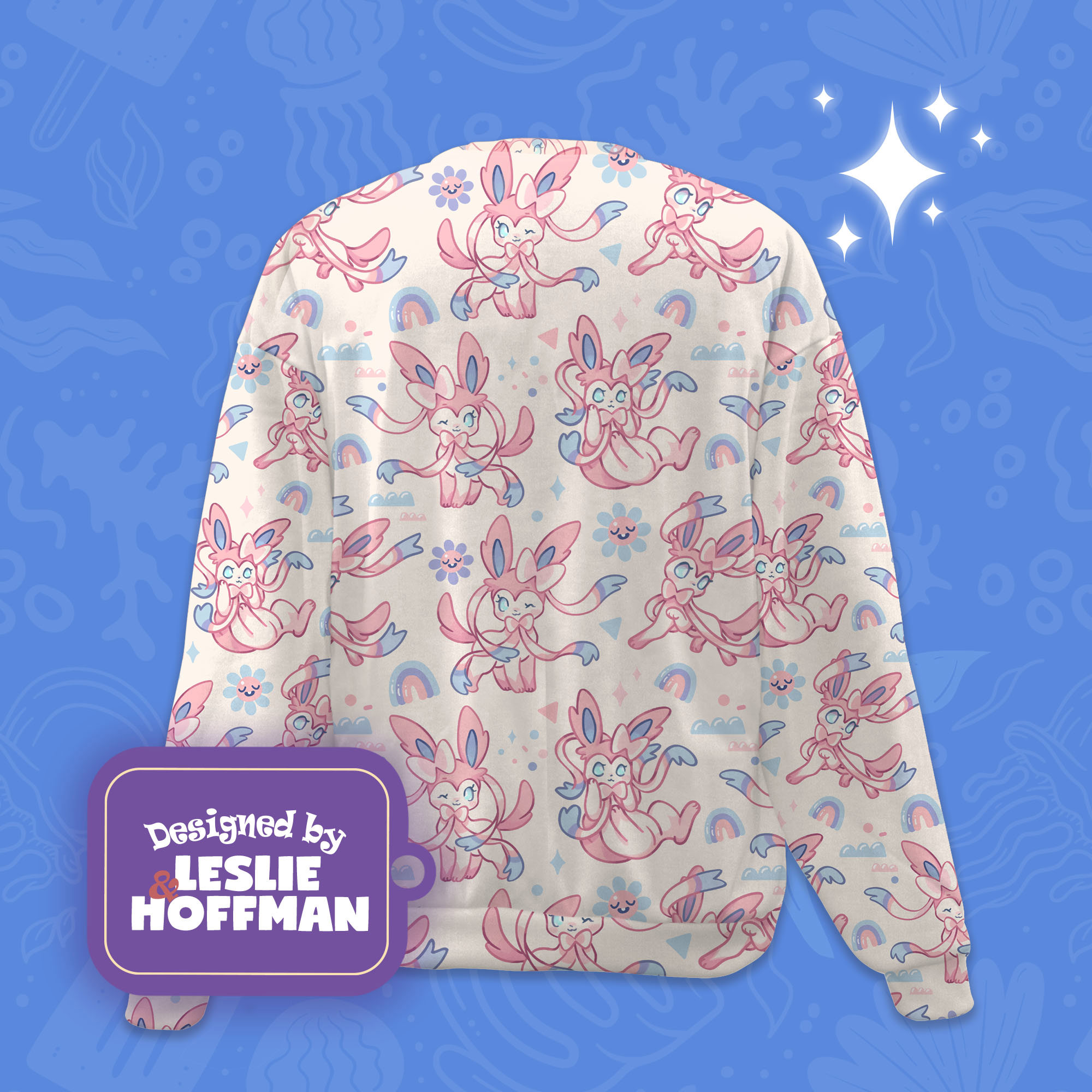 Sylveon pink fairy pokemon sweatshirts