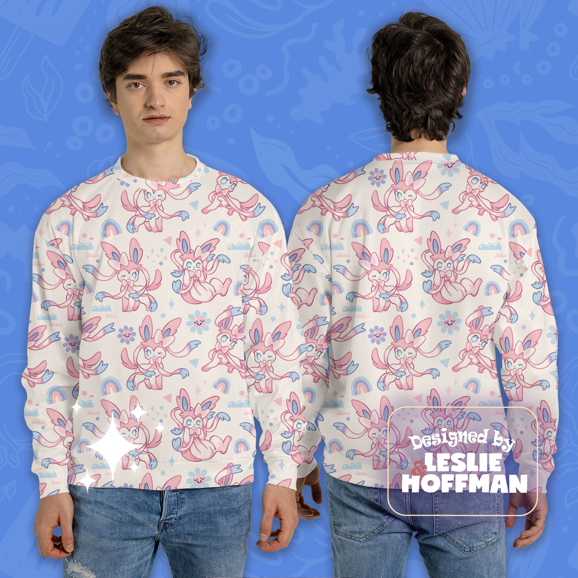 Sylveon pink fairy pokemon sweatshirts