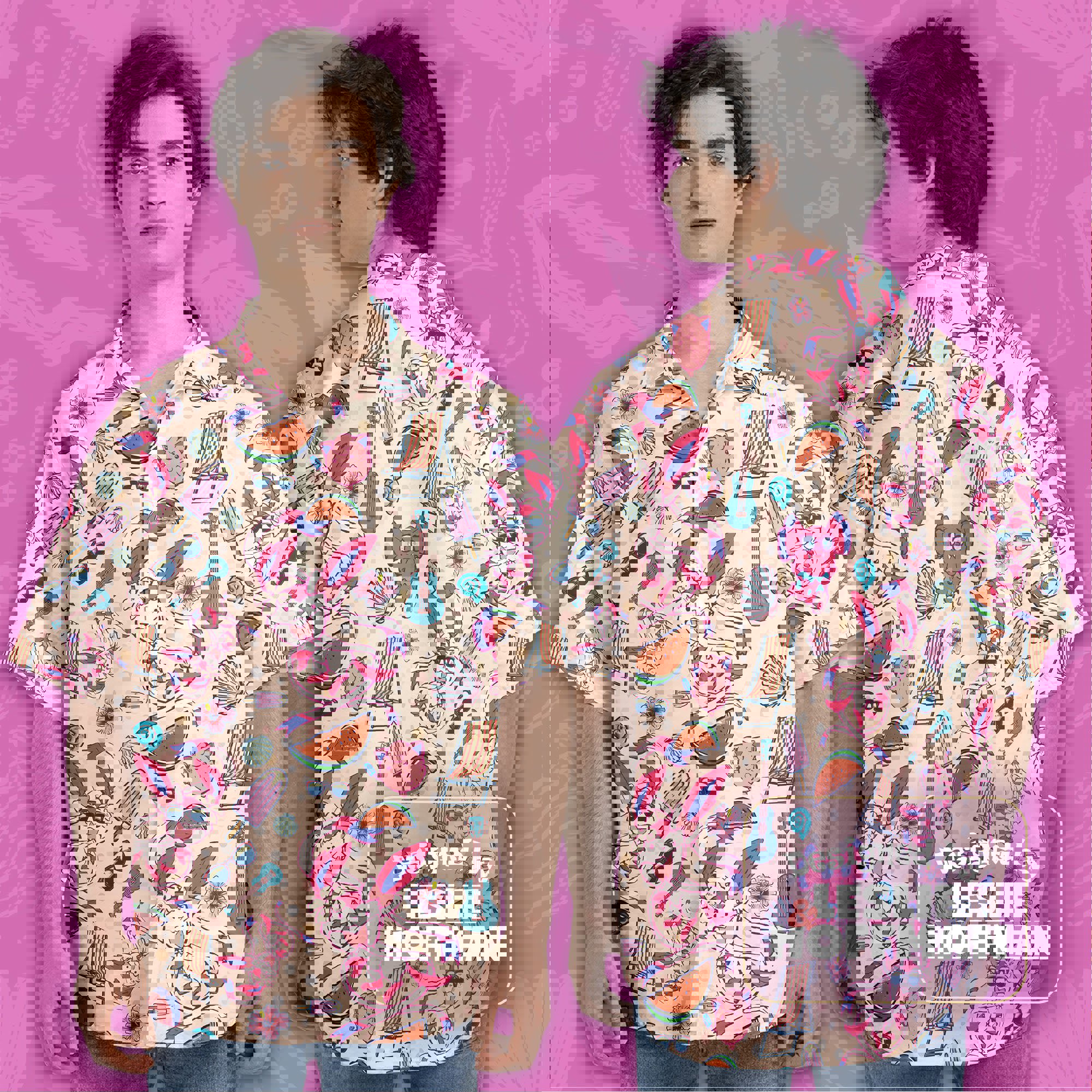 Sylveon Summer Hawaiian Shirt - Fairy Pokemon Button Up Shirt