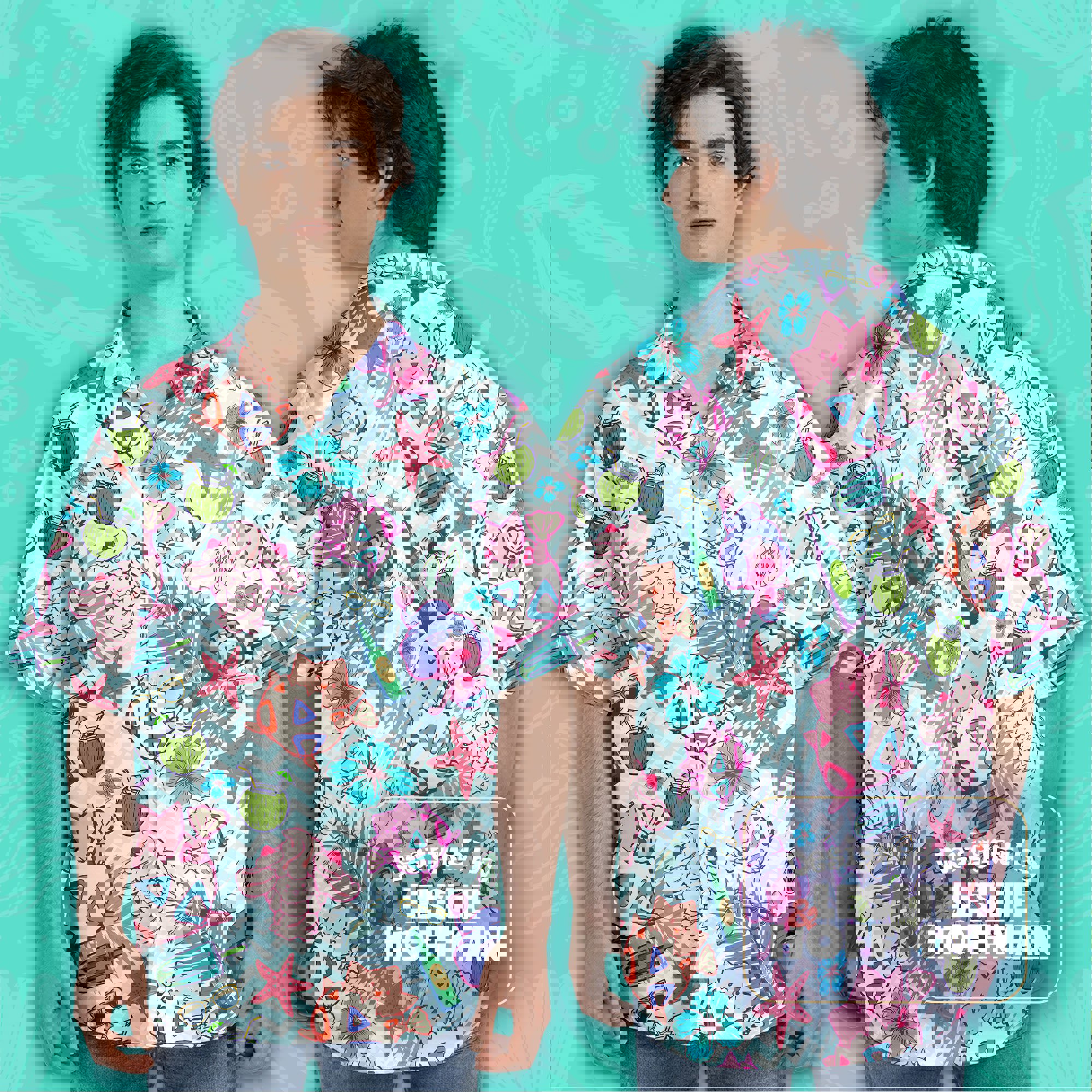 Togepi Summer Button Up Shirt - Togepi Pokemon Hawaiian Shirt