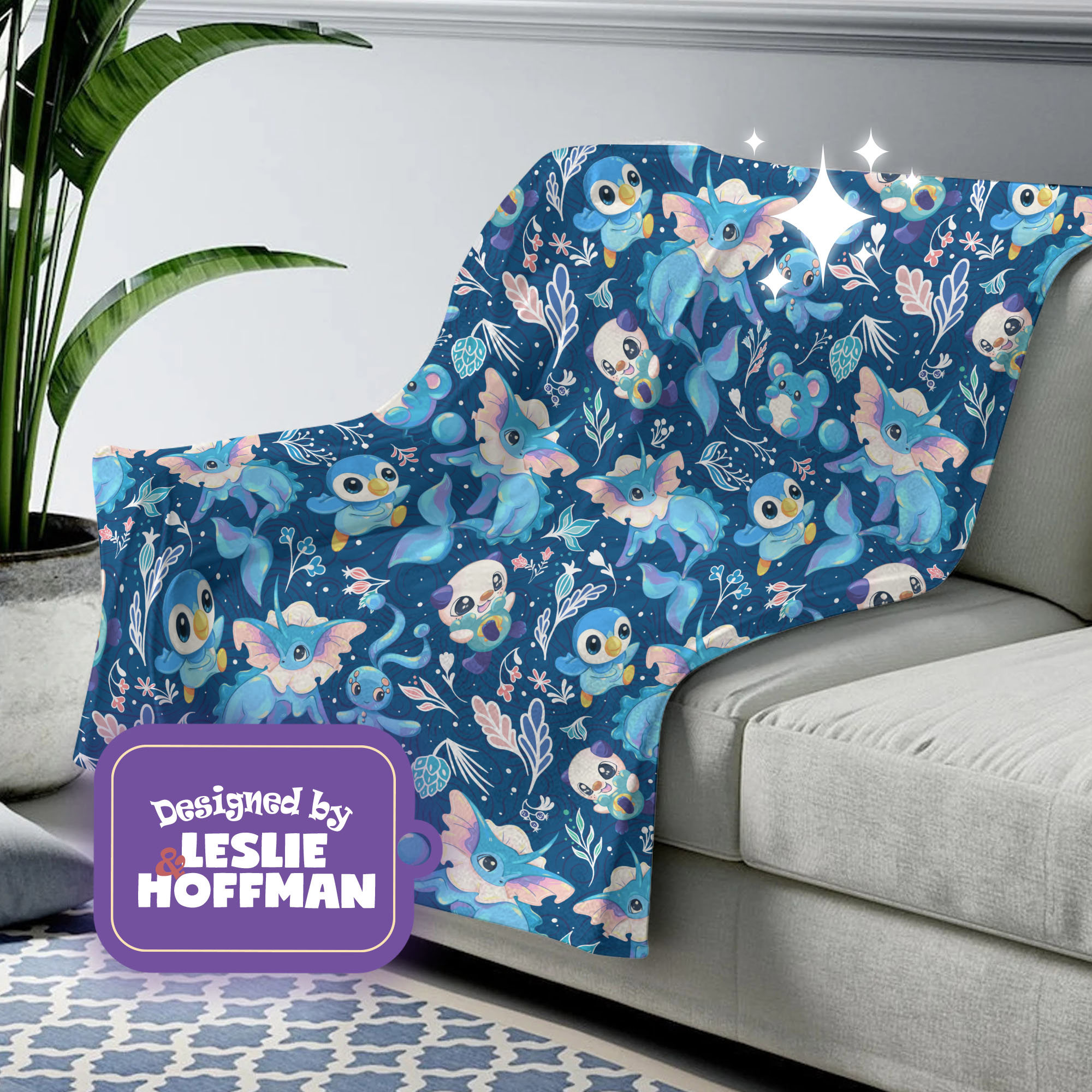 Vaporeon Pokemon Blanket