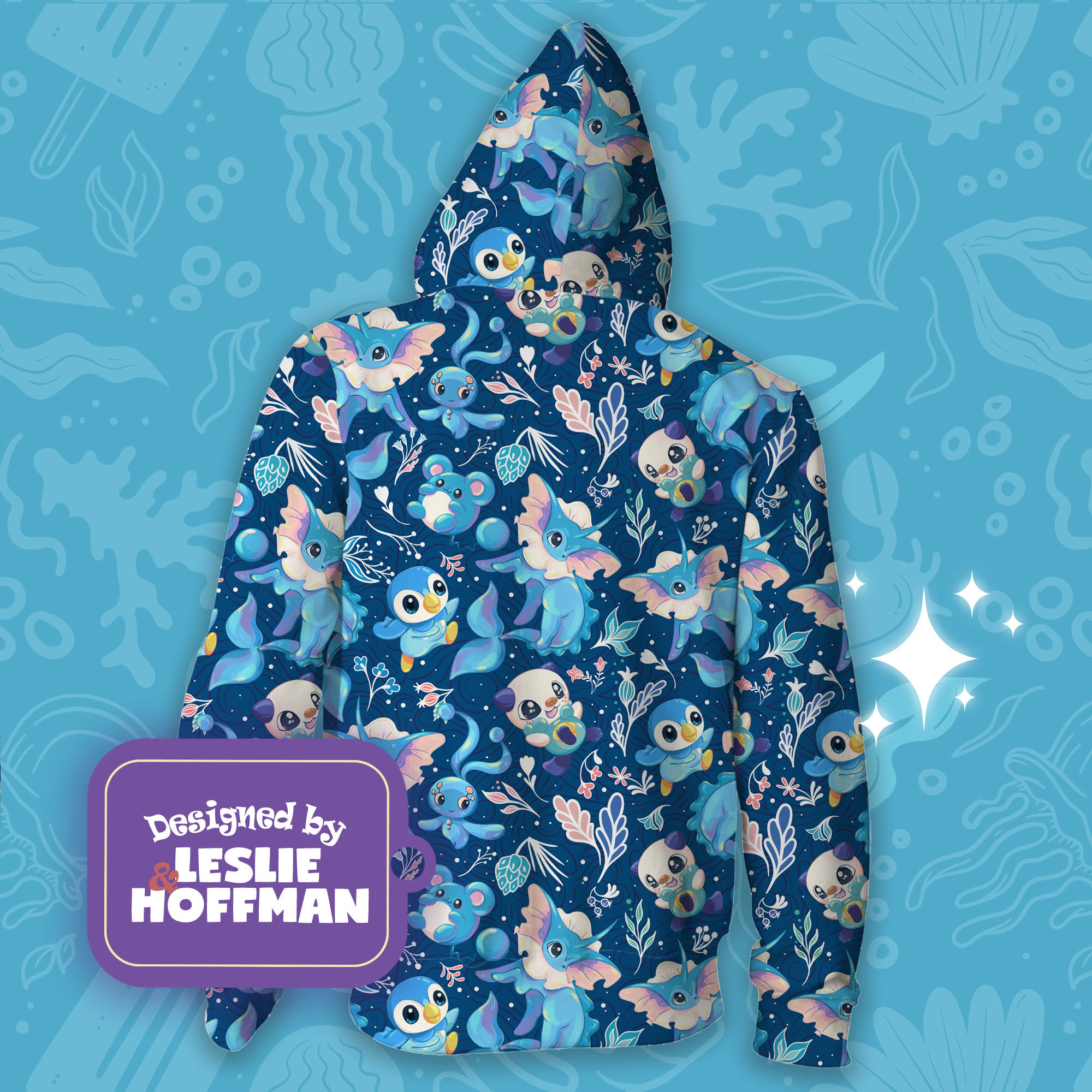Vaporeon pokemon hoodie