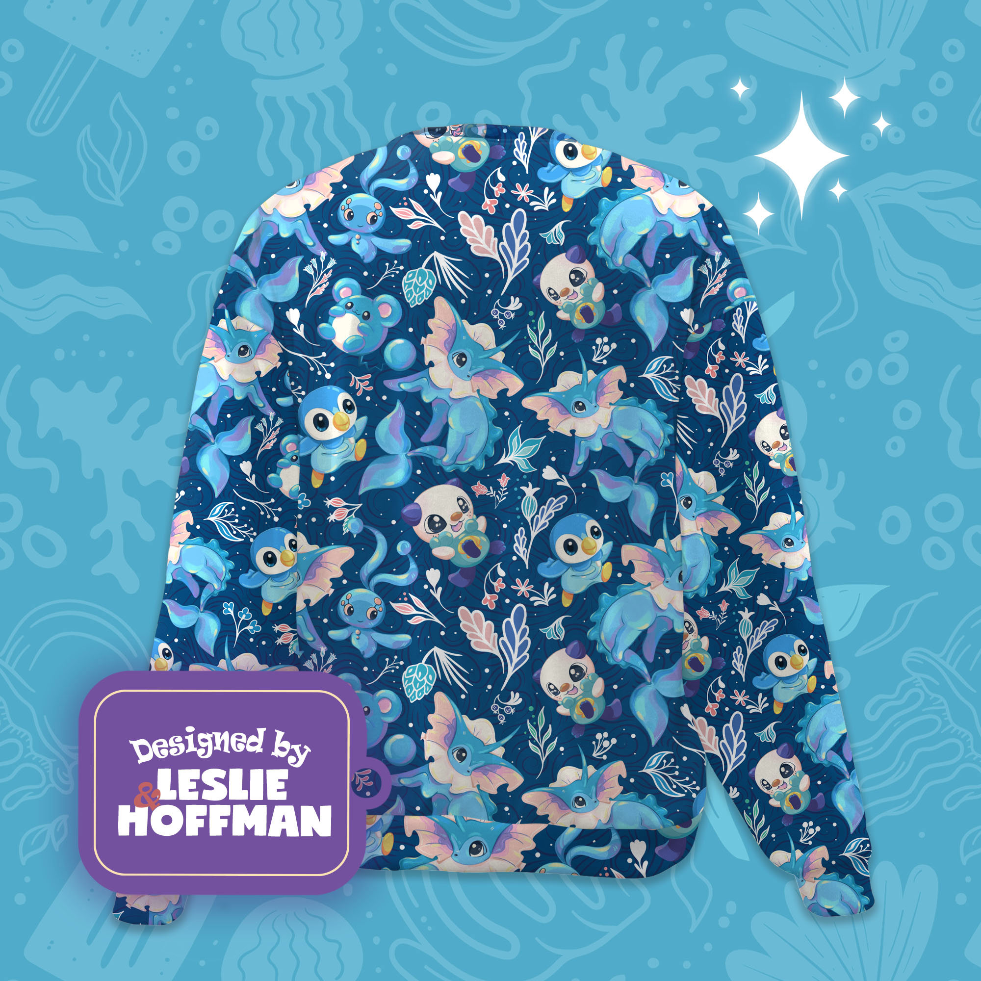 Vaporeon pokemon sweater pokemon sweatshirt