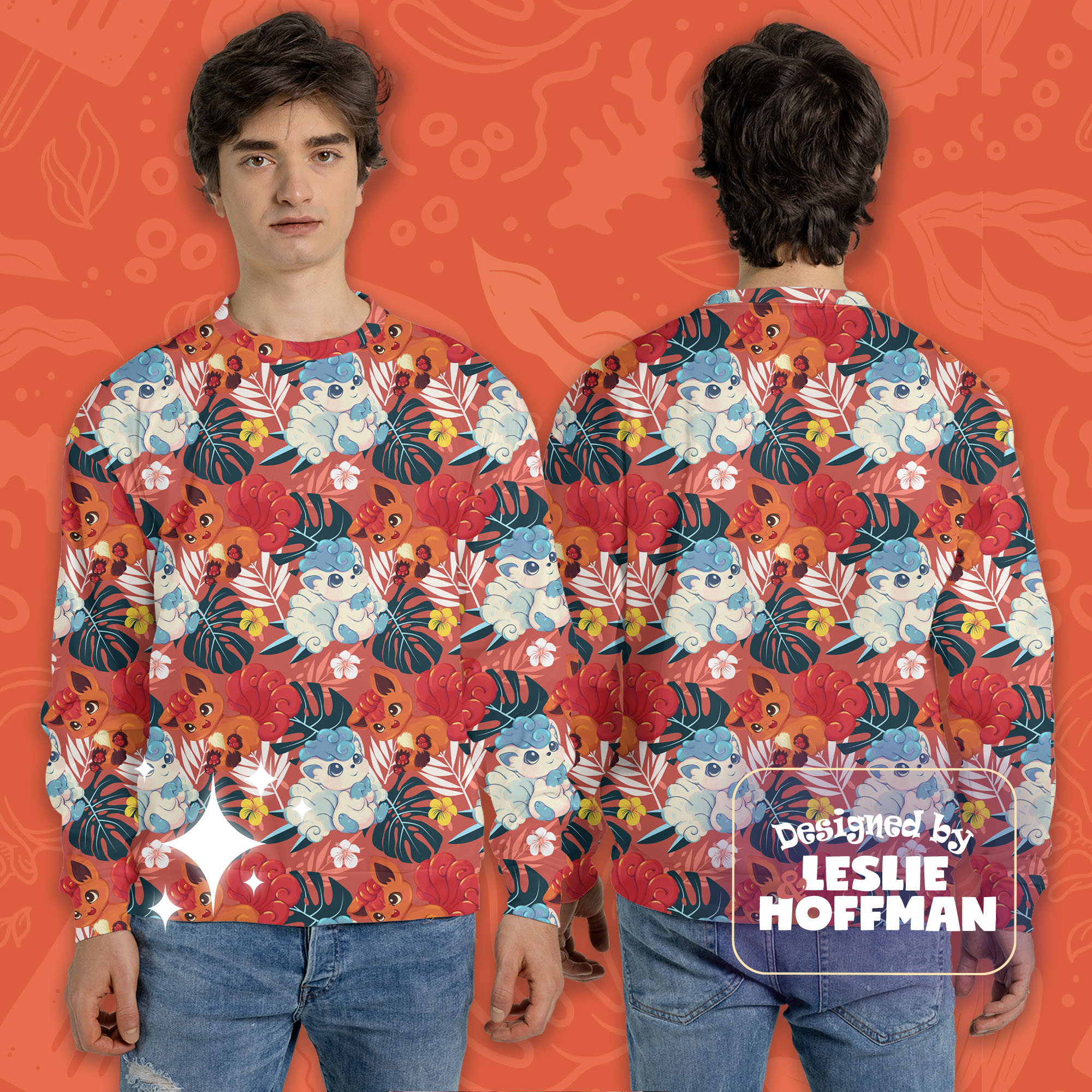 Vulpix couple pokemon sweatshirt