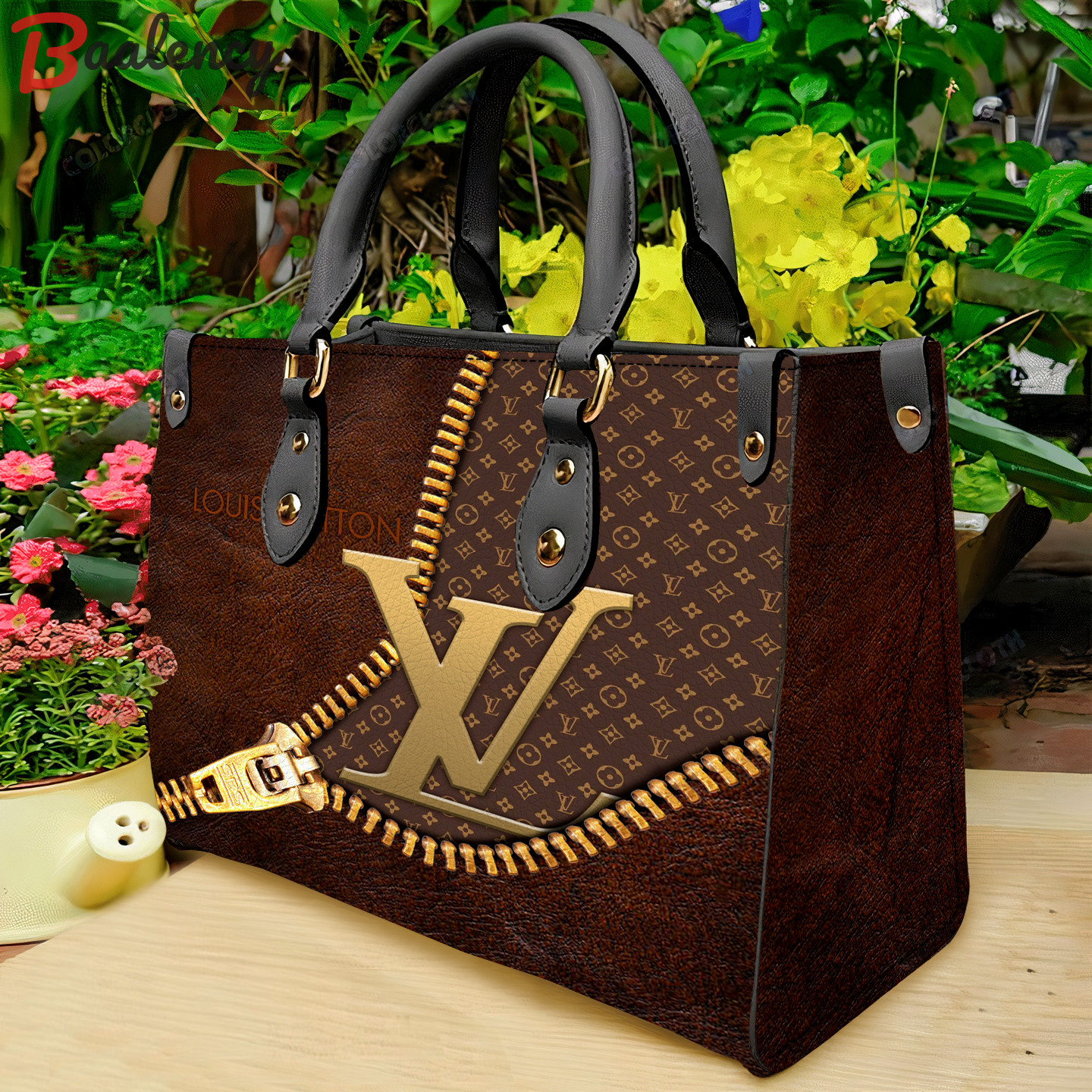 Louis vuitton lv brown handbag leather tote bag luxury hand purse for women ht 21 Women Leather Hand Bag